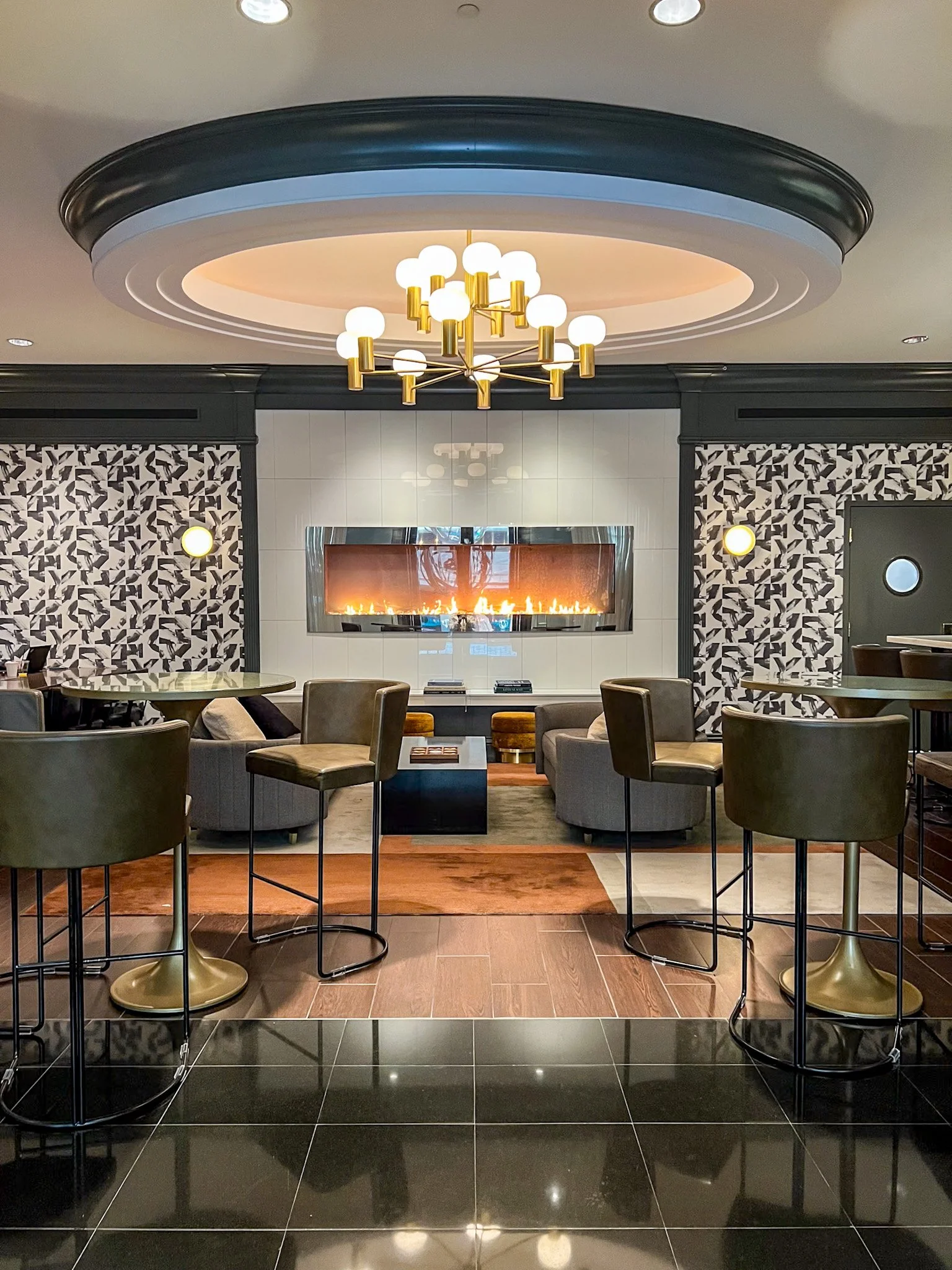 Lobby of Kimpton Marlowe Hotel Boston with modern decor