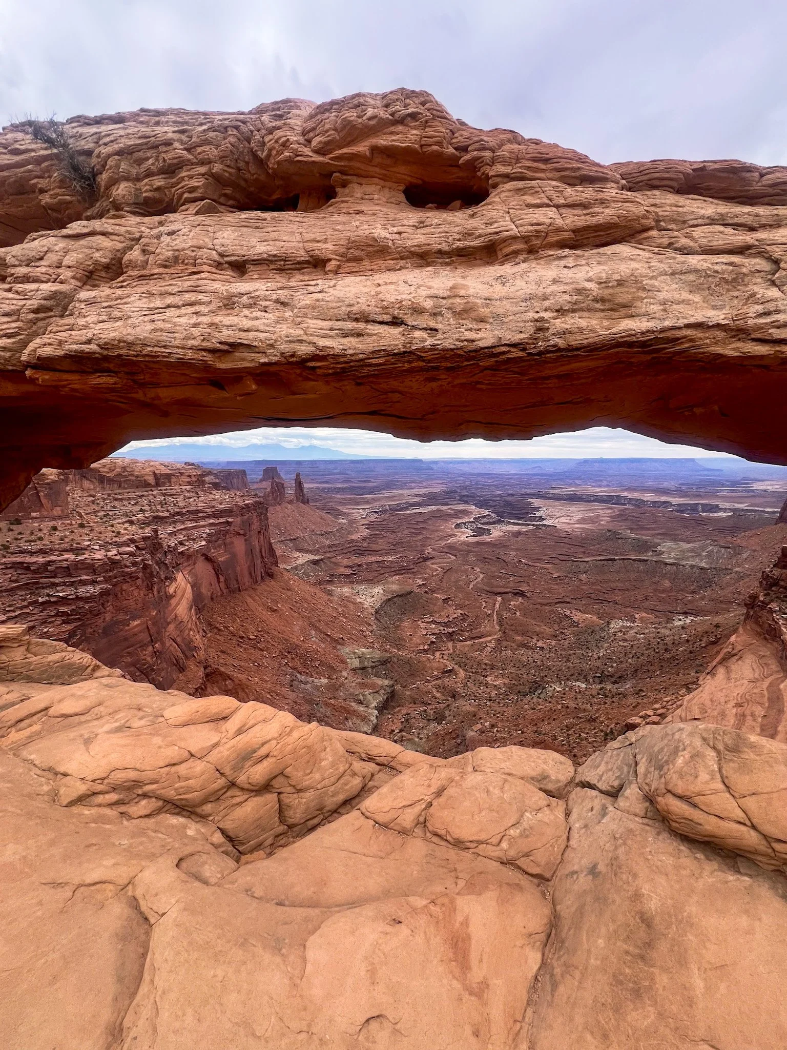 Mesa Arch at sunrise with canyon views featuring epic views in Moab