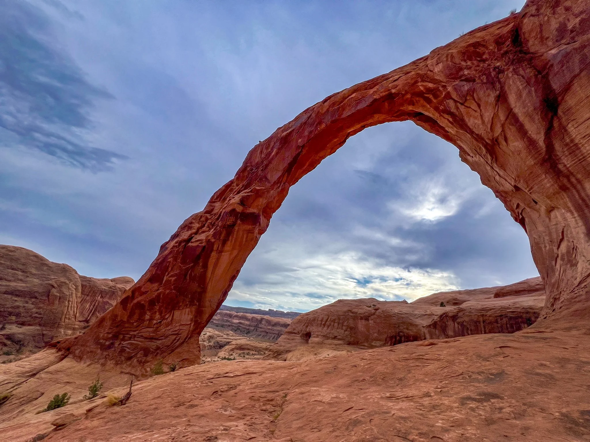Corona Arch along the trail offering epic views in Moab