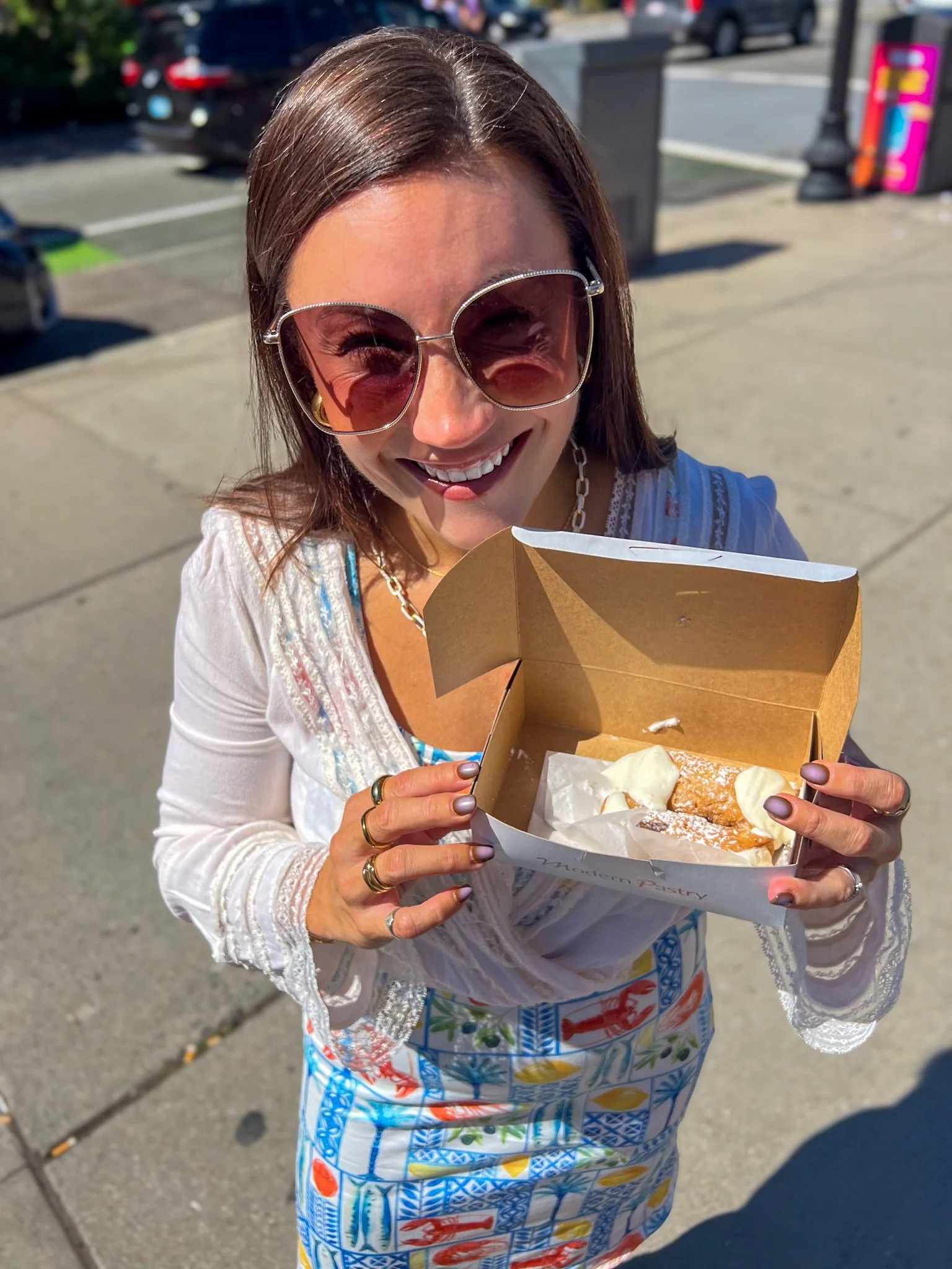 Boston food tour cannoli at Modern Pastry