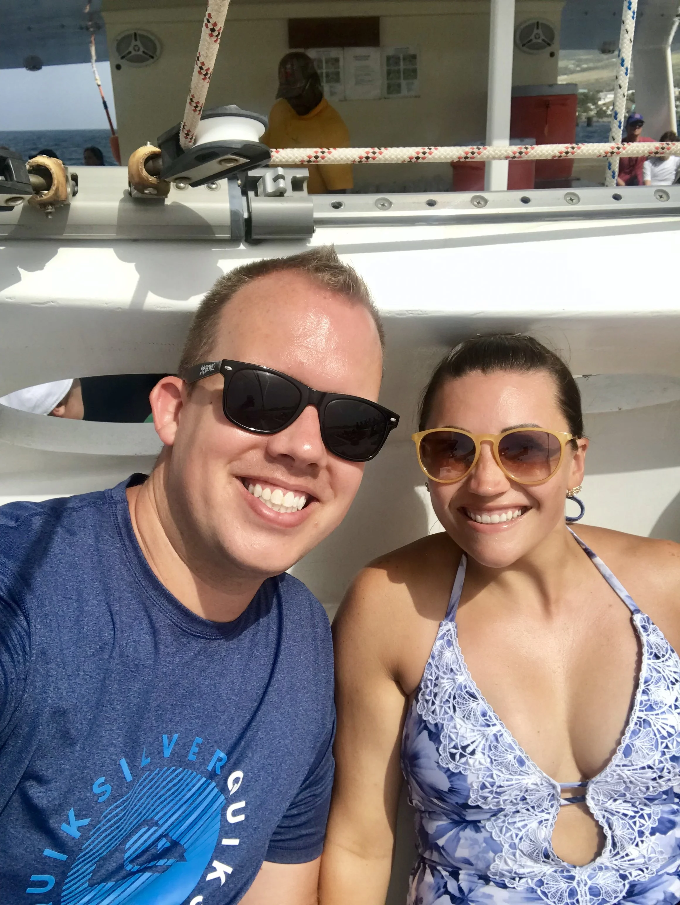 catamaran to Nevis with Mount Nevis in background from 7 Day St Kitts Itinerary