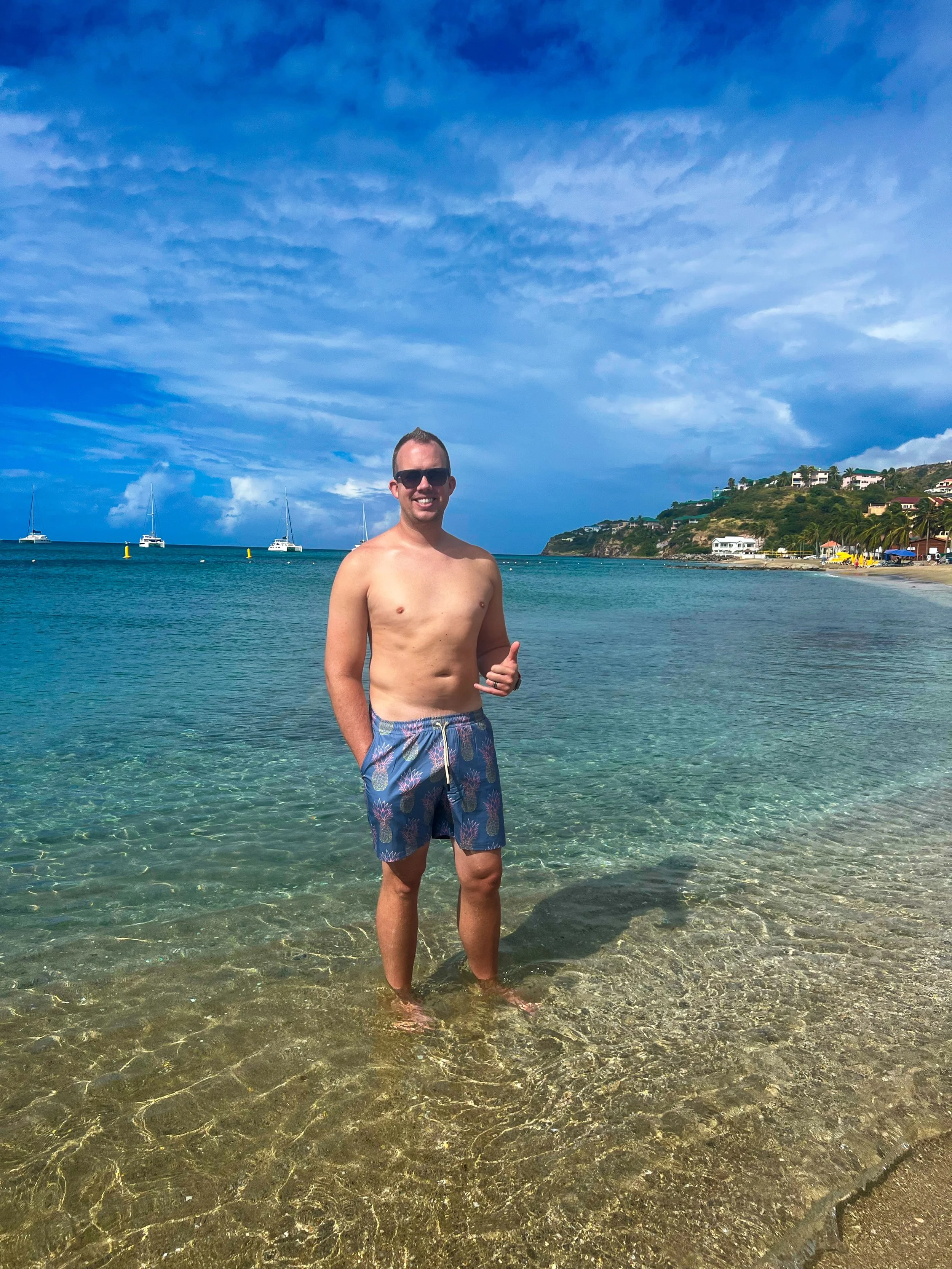 Frigate Bay beach view St Kitts from Day 1 of 7 Day St Kitts Itinerary