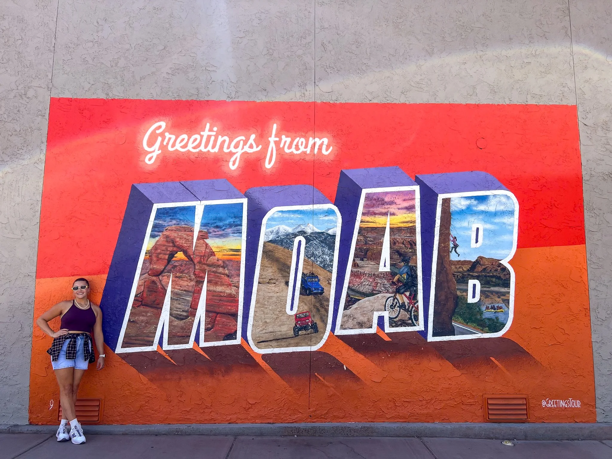 Moab murals including Greetings from Moab – Spend a Week in Moab