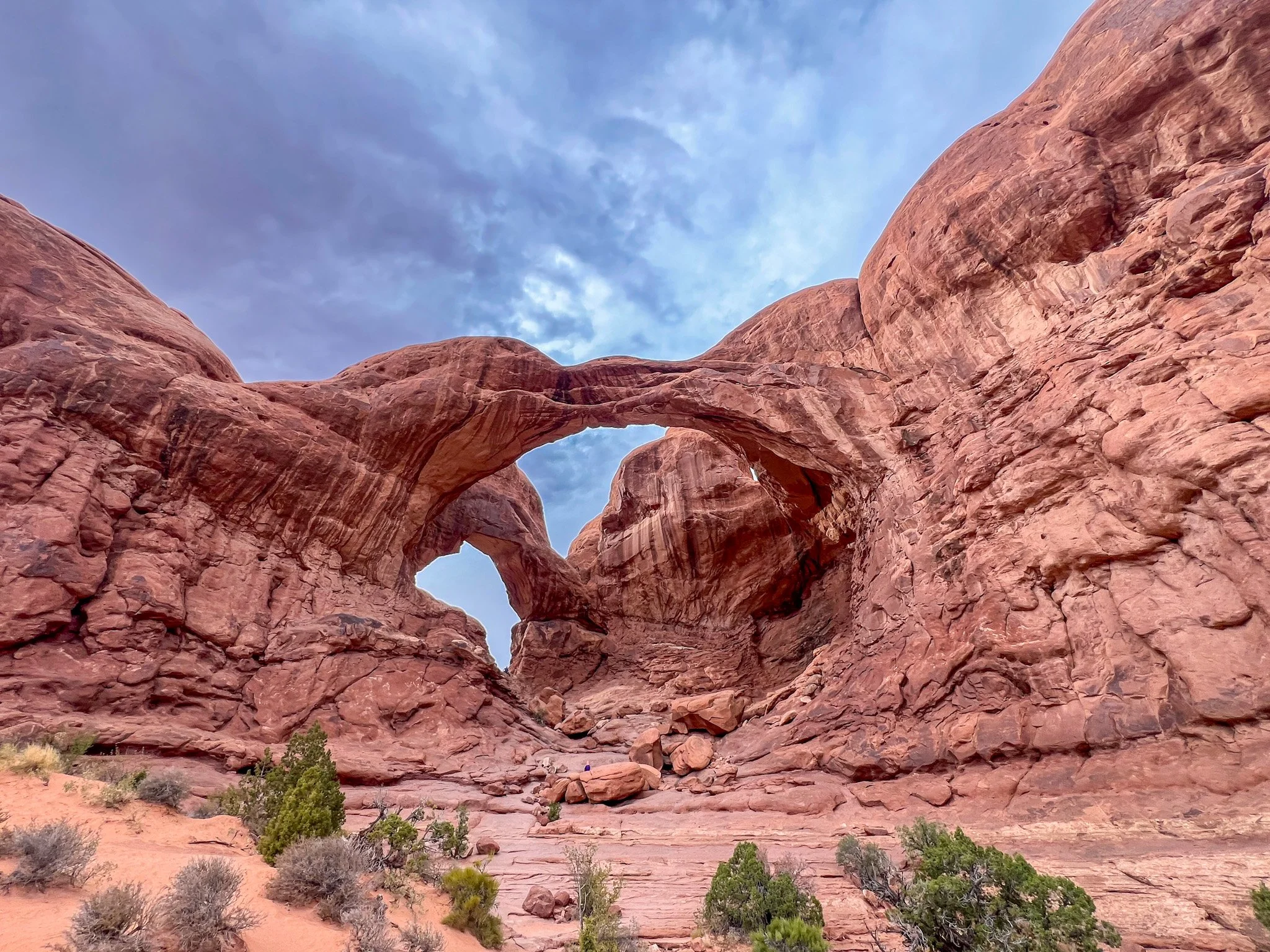Double Arch highlight during 24 hours in Moab