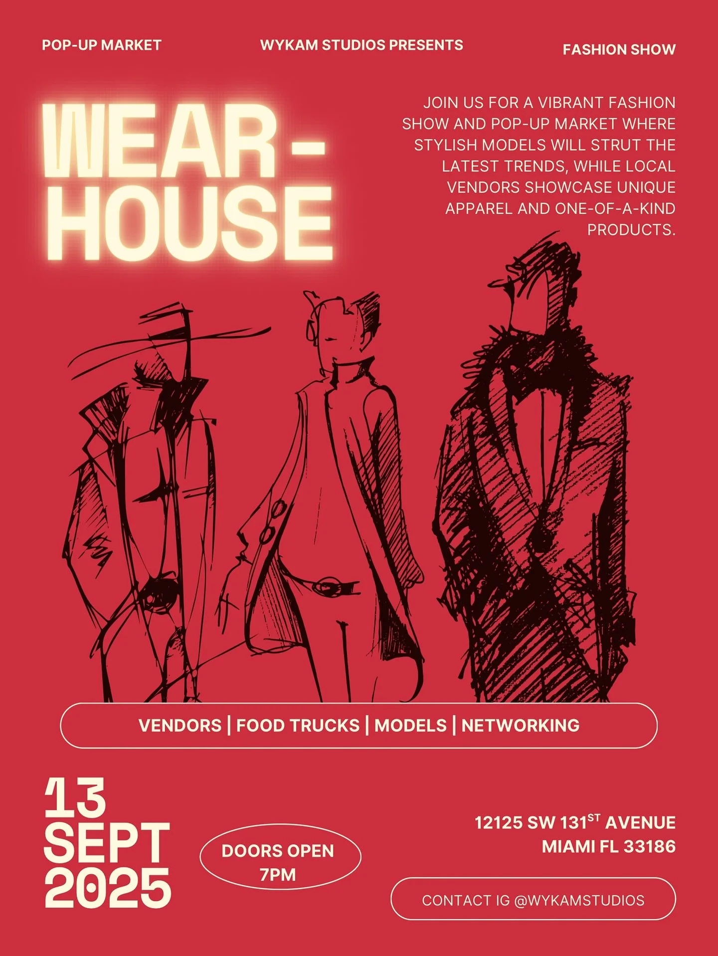 ✨ WEAR-HOUSE ✨ Where fashion meets community! Join us Sept 13 for a runway showcase + pop-up market packed with unique vendors and endless networking vibes. Watch dazzling models strut the runway in style. Then shop unique, handpicked pieces from loc