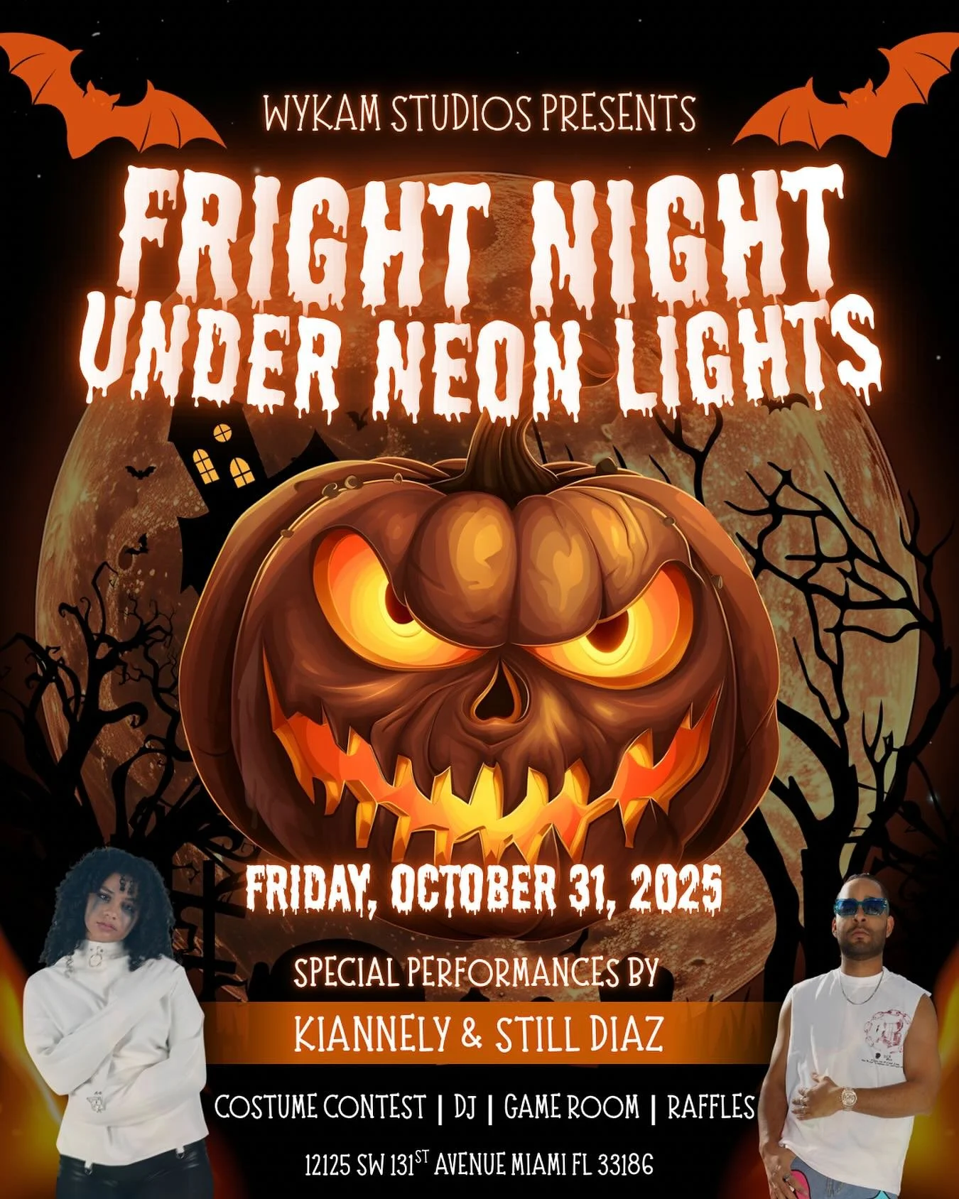 🎃 FRIGHT NIGHT UNDER NEON LIGHTS 🎃
Get ready for a Halloween you won&rsquo;t forget! 👻

🔥 Every ticket purchased through Eventbrite automatically enters you into a $300 CASH RAFFLE!
🧛&zwj;♀️ Plus &mdash; don&rsquo;t miss our Costume Contest with