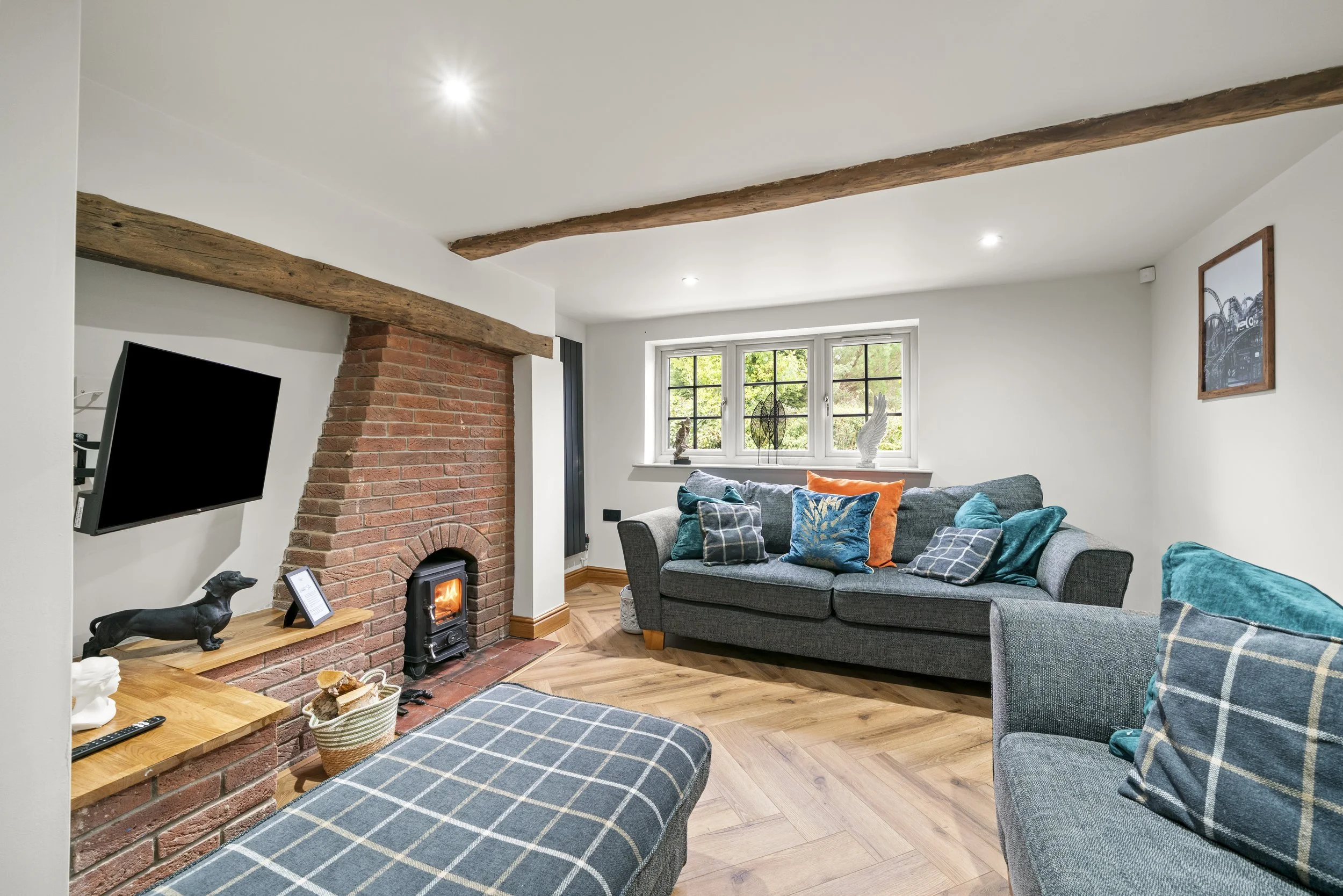 Log Burner Fire at Blacksmith Cottage