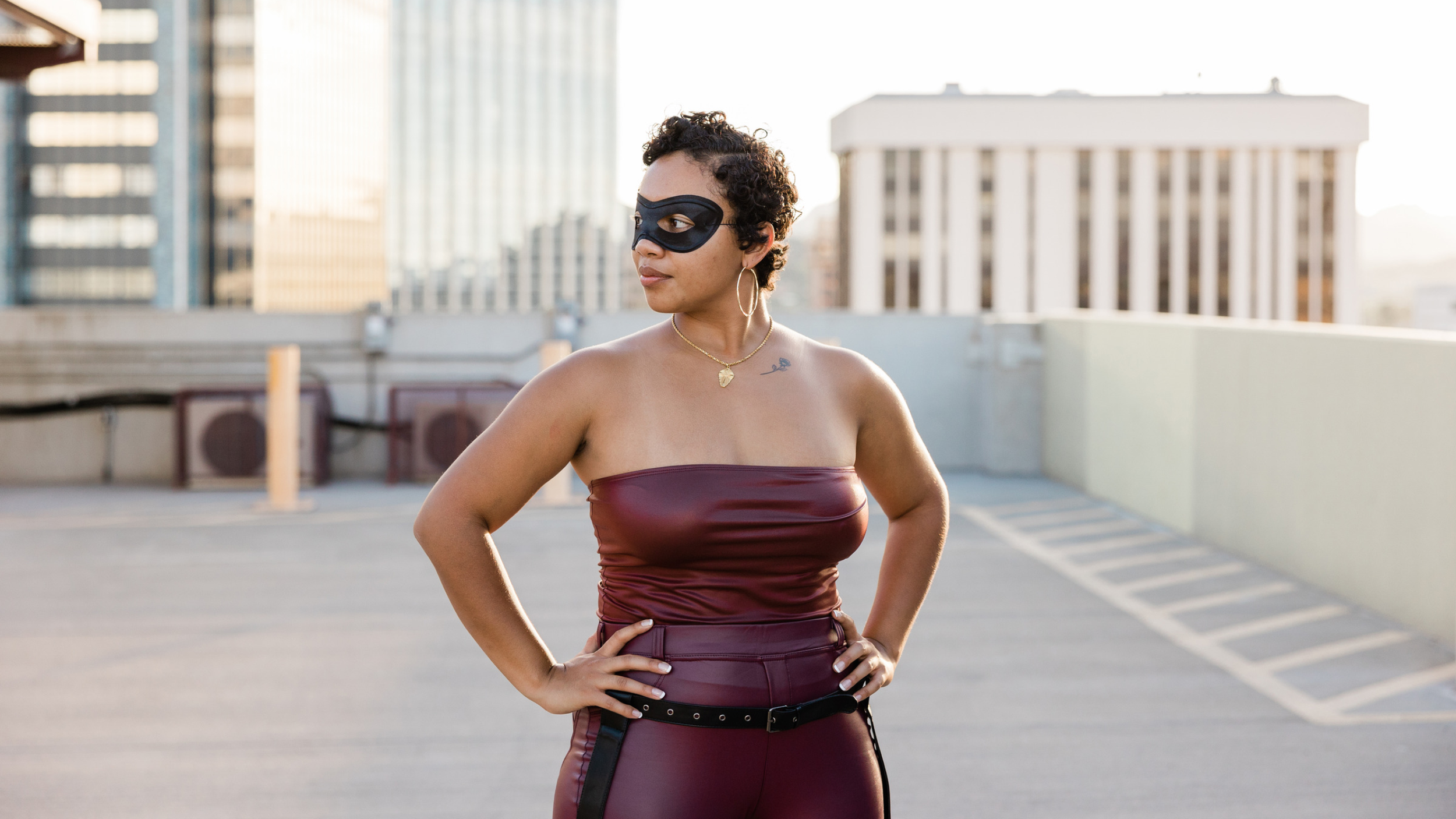 perimenopause superhero woman with lots of strengths