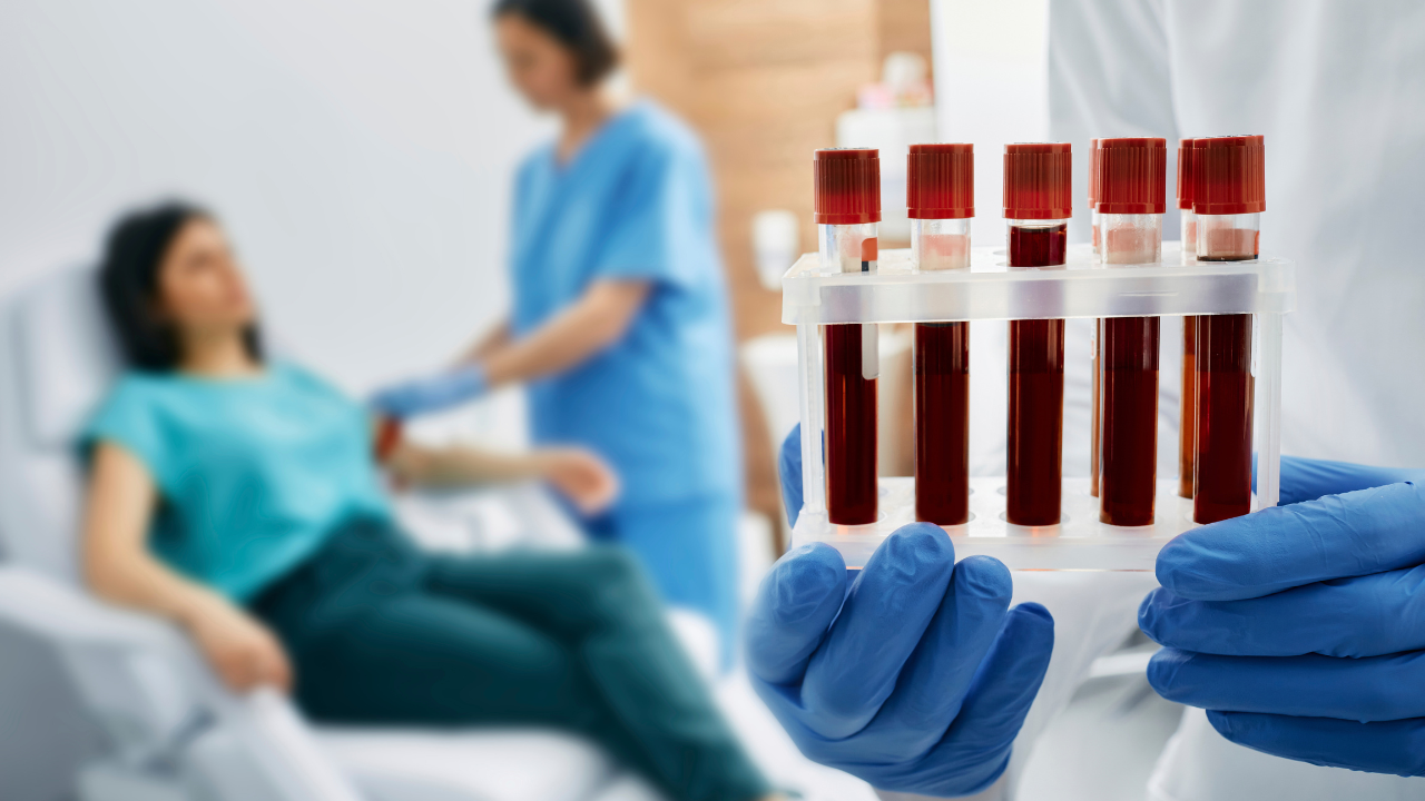 woman in perimenopause getting labs taken