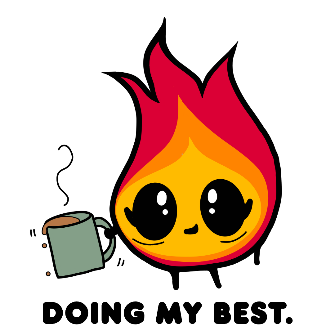 hormonal hot flash  doing my best sticker from Dr B's sticker Rx