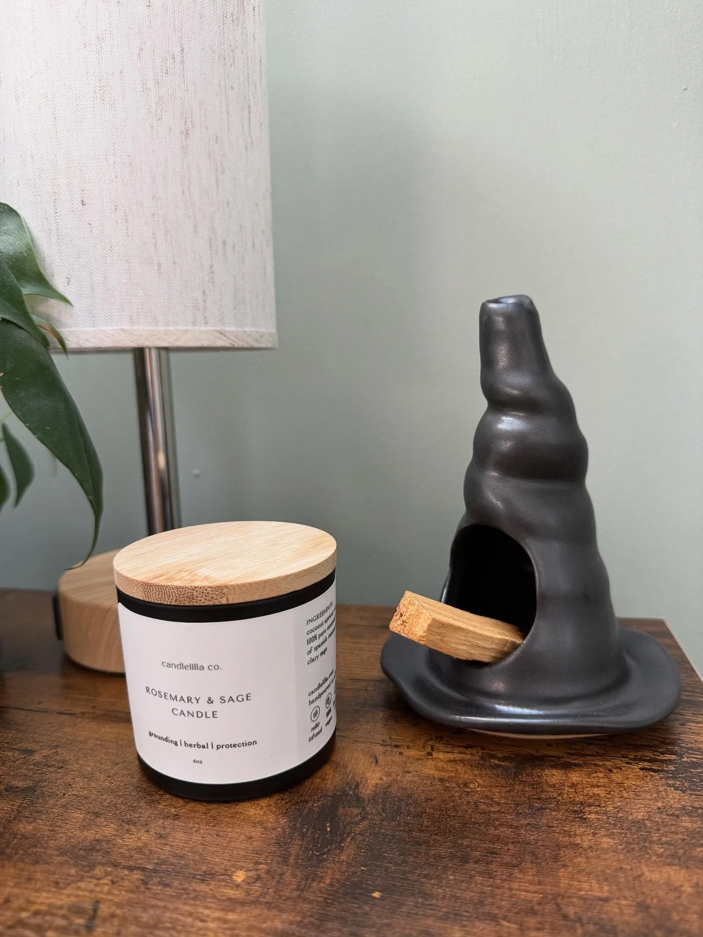 With the new season here, now&rsquo;s the perfect time to clear out stagnant energy. I&rsquo;ve been waiting to share these amazing handmade ceramics by @gravesco that are absolutely perfect for Halloween. The witches hat is a smudge plate and smoke 