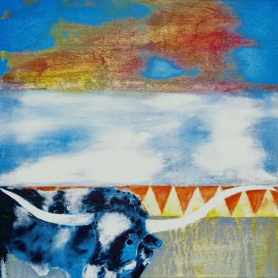 "Longhorn D'Lux Horizon" 12"x 12"