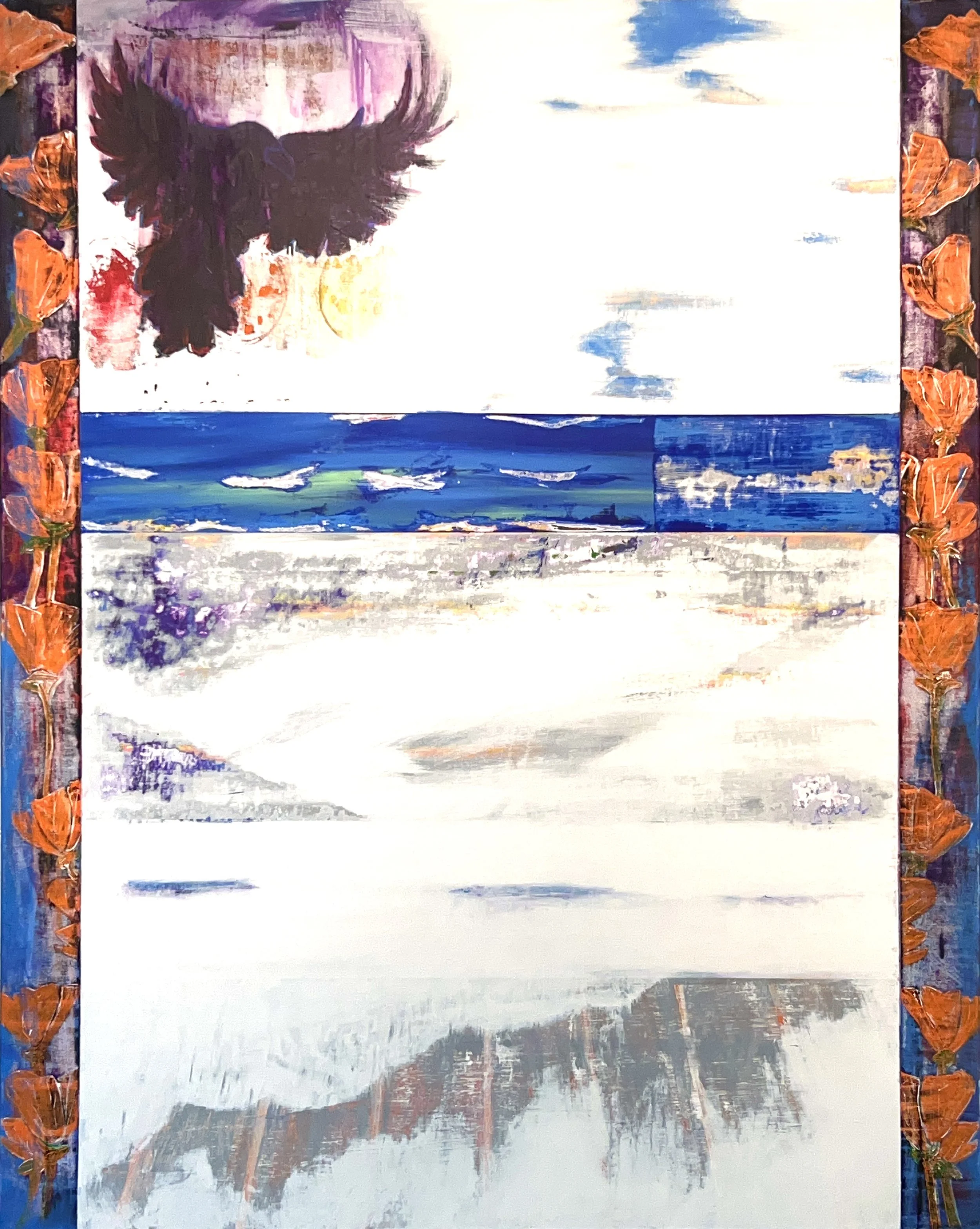 Coffee In Monterey, Acrylics on canvas             48" x 60"