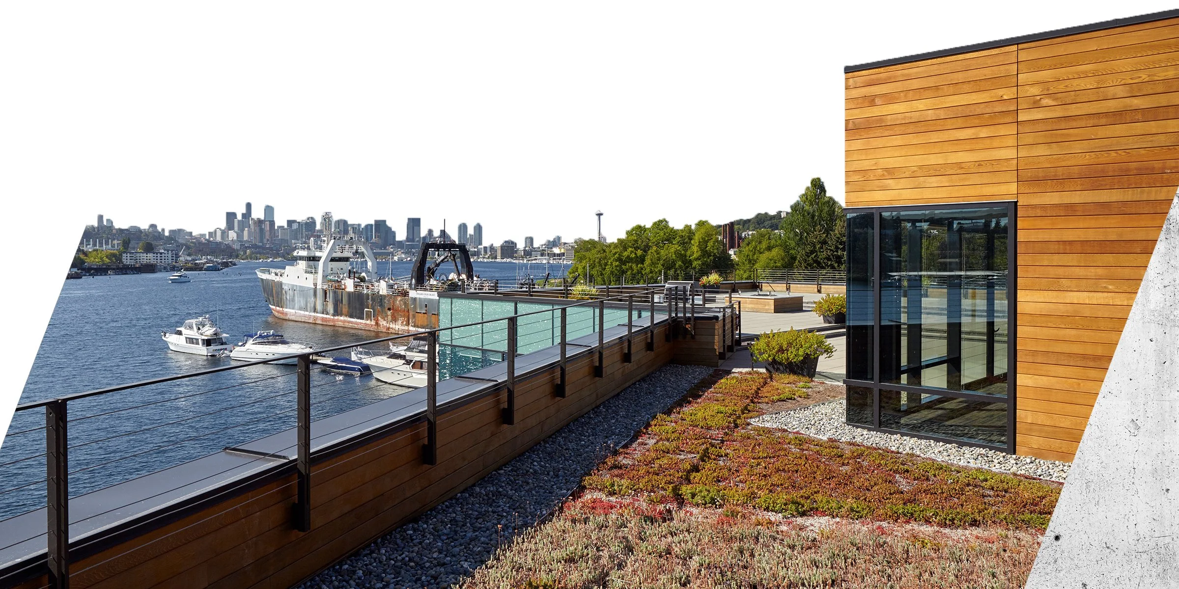 View of Seattle from a building designed by Clark / Barnes on South Lake Union