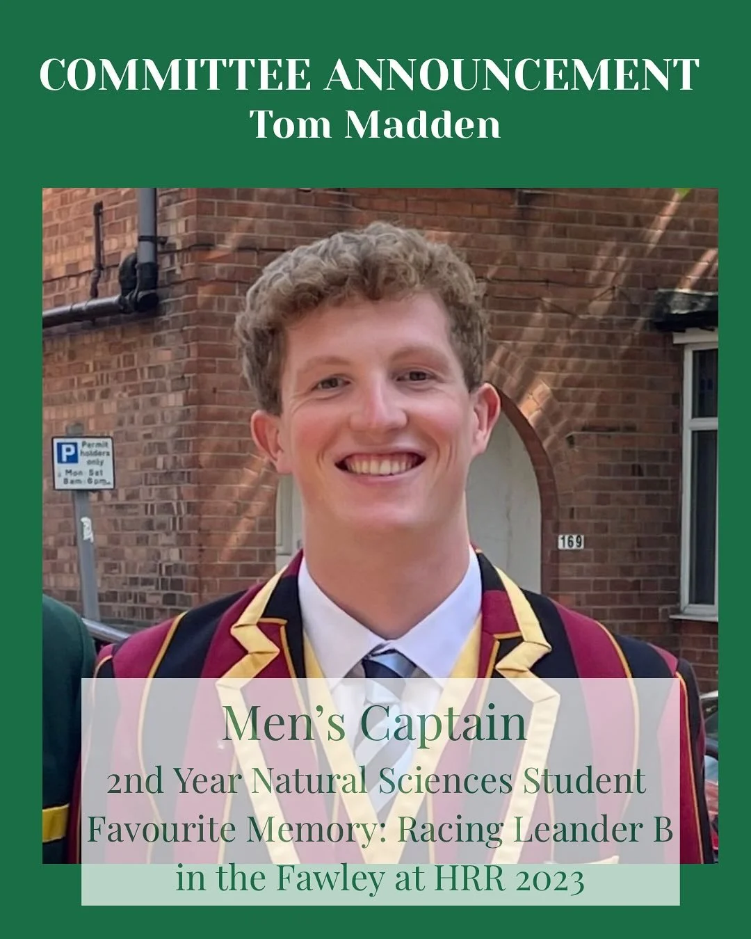 ‼️COMMITTEE ANNOUNCEMENT‼️

Round 2. 

Men&rsquo;s Captain - @tom.madd3n 
Women&rsquo;s Captain - @maryhemings 
Press Officer - @phoebewilliamss_ 
Social Secretary - @thomas_str_ 

#weareUoN 

@uonsport