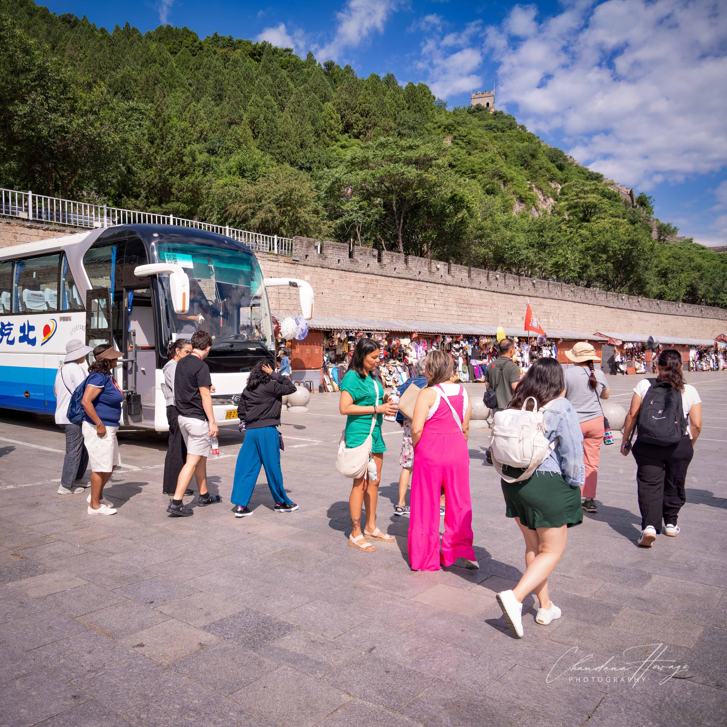 Our group at their first destination - The Great Wall of China. (Juyongguan Great Wall)