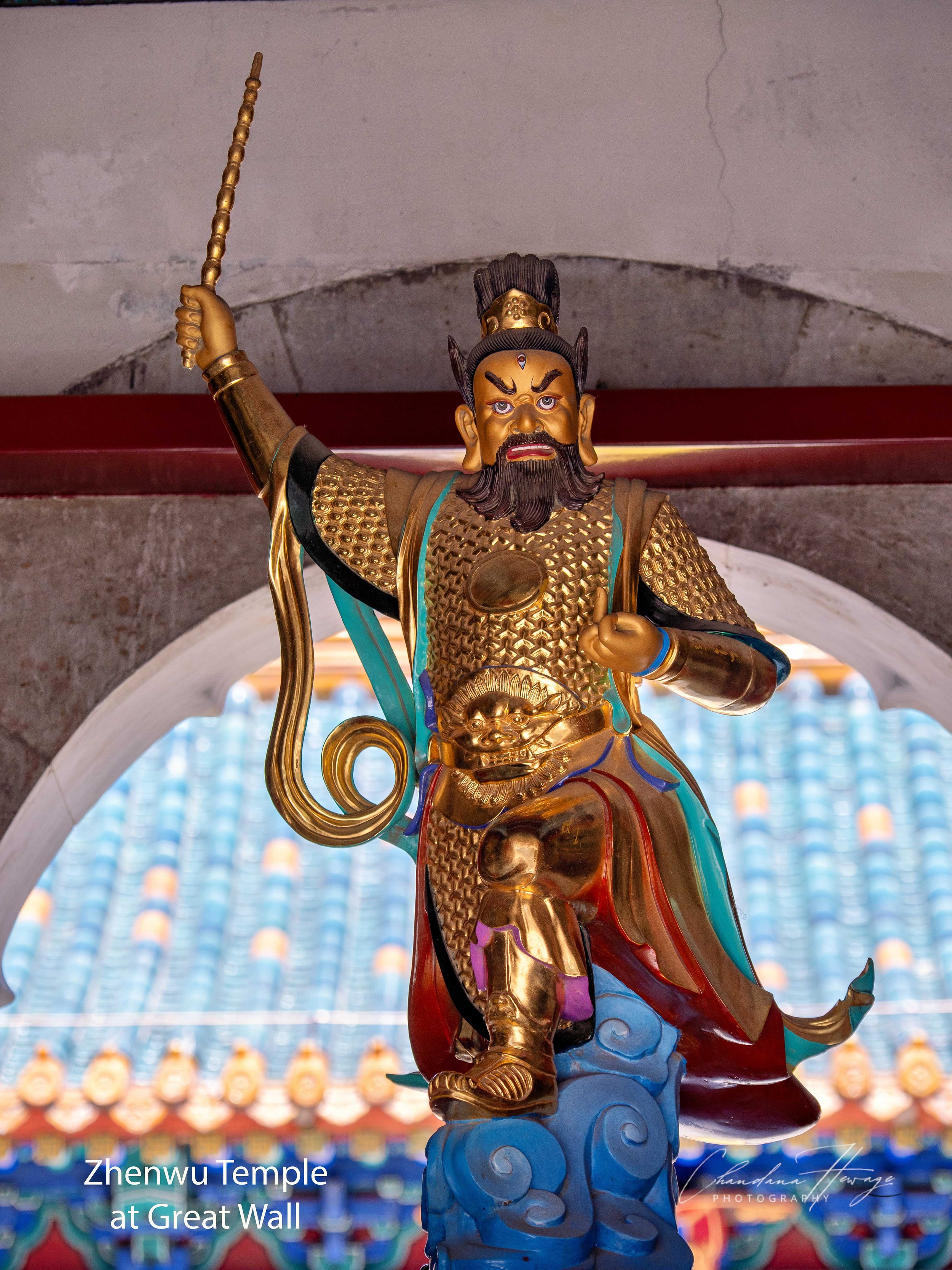 Emperor Zhenwu's statue in the temple.