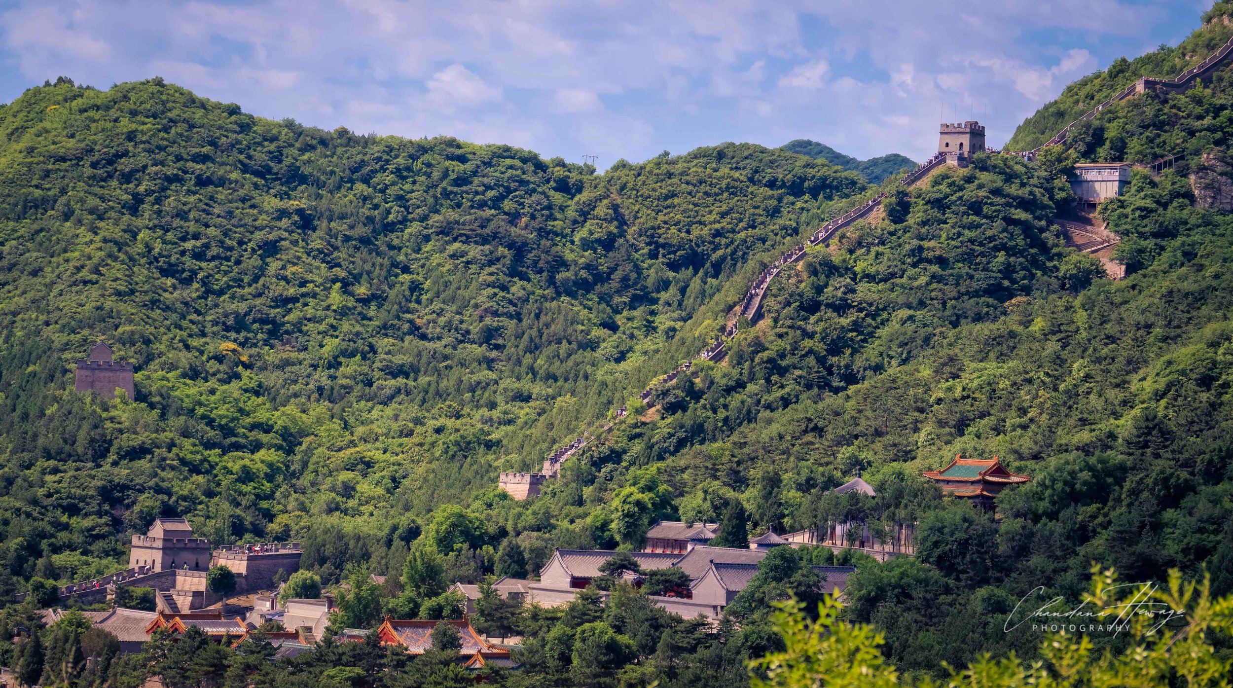 The West Route section of the Juyongguan Great Wall, showing the steep climb leading directly up toward West Watchtower No 13.