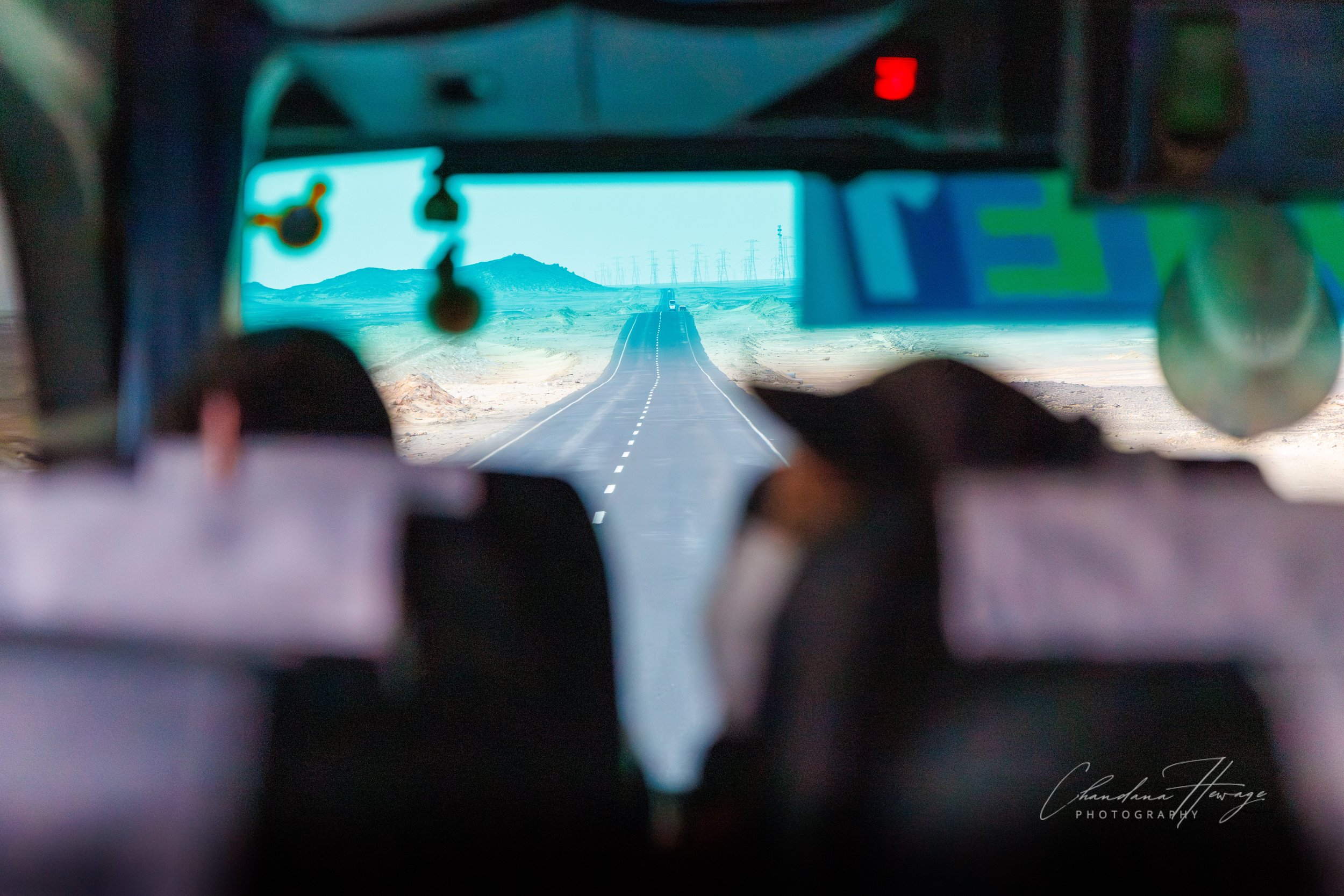 Road in the middle of the Nubian Desert