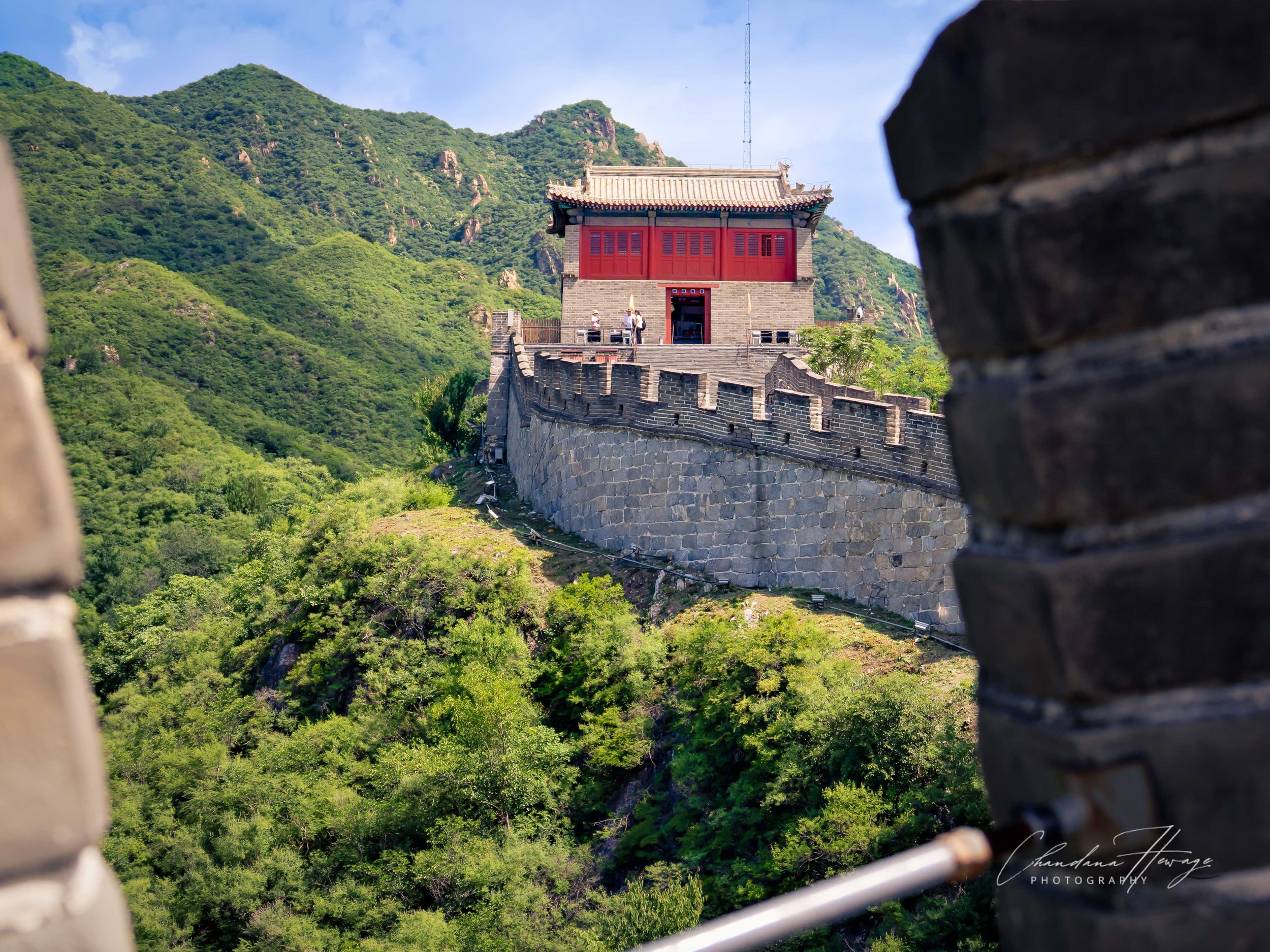 The Main Tower (Zhengloutai) or No 4 watchtower is located at the Mutianyu section of the Great Wall.
Built in 1404 during the Ming Dynasty. This fortress tower sits at a vital geographical bottleneck. It controls the intersection where the main wall