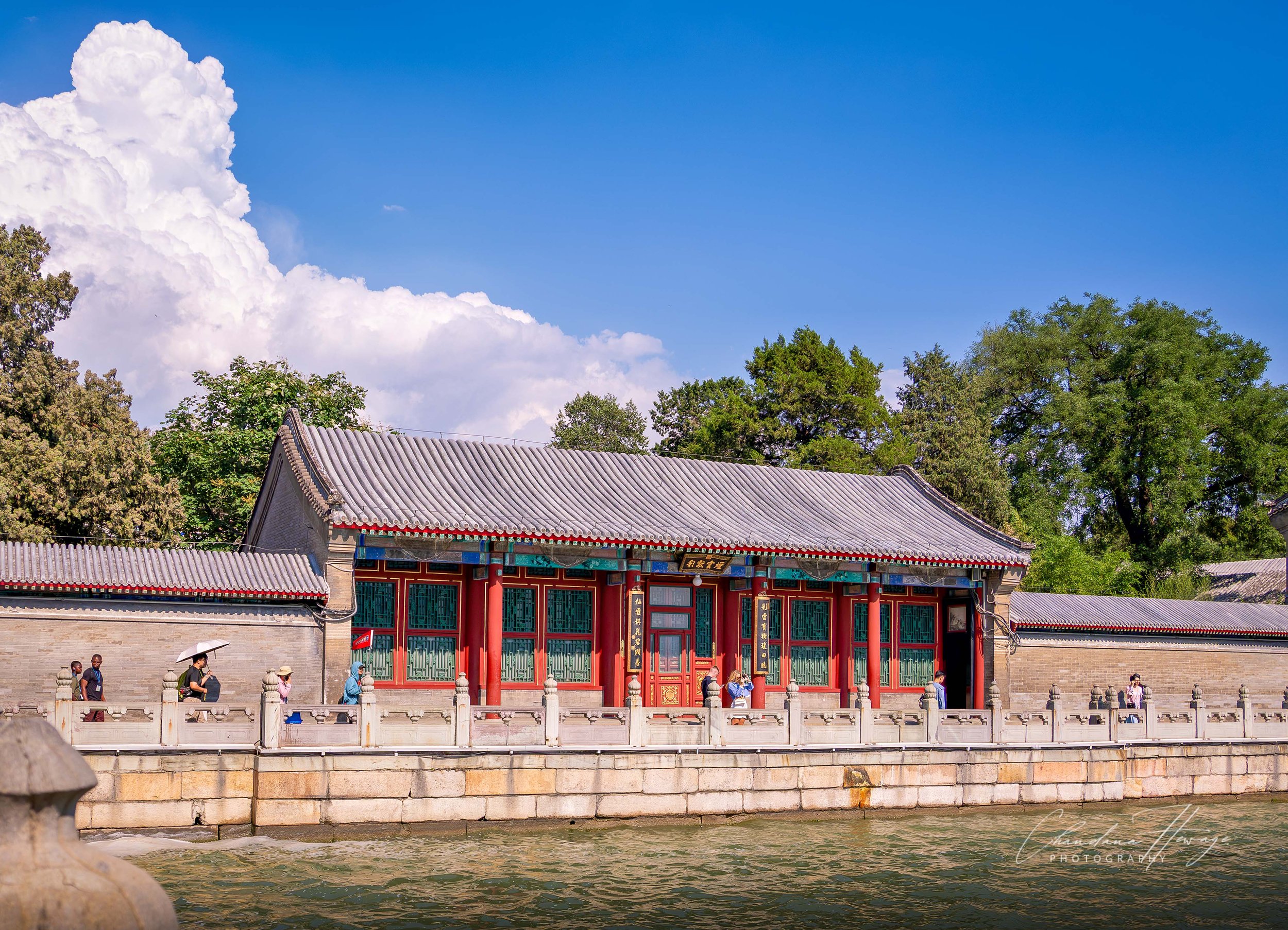 The Hall of Jade Ripples on Kunming Lake. The plaque reads: "Jade Ripples".