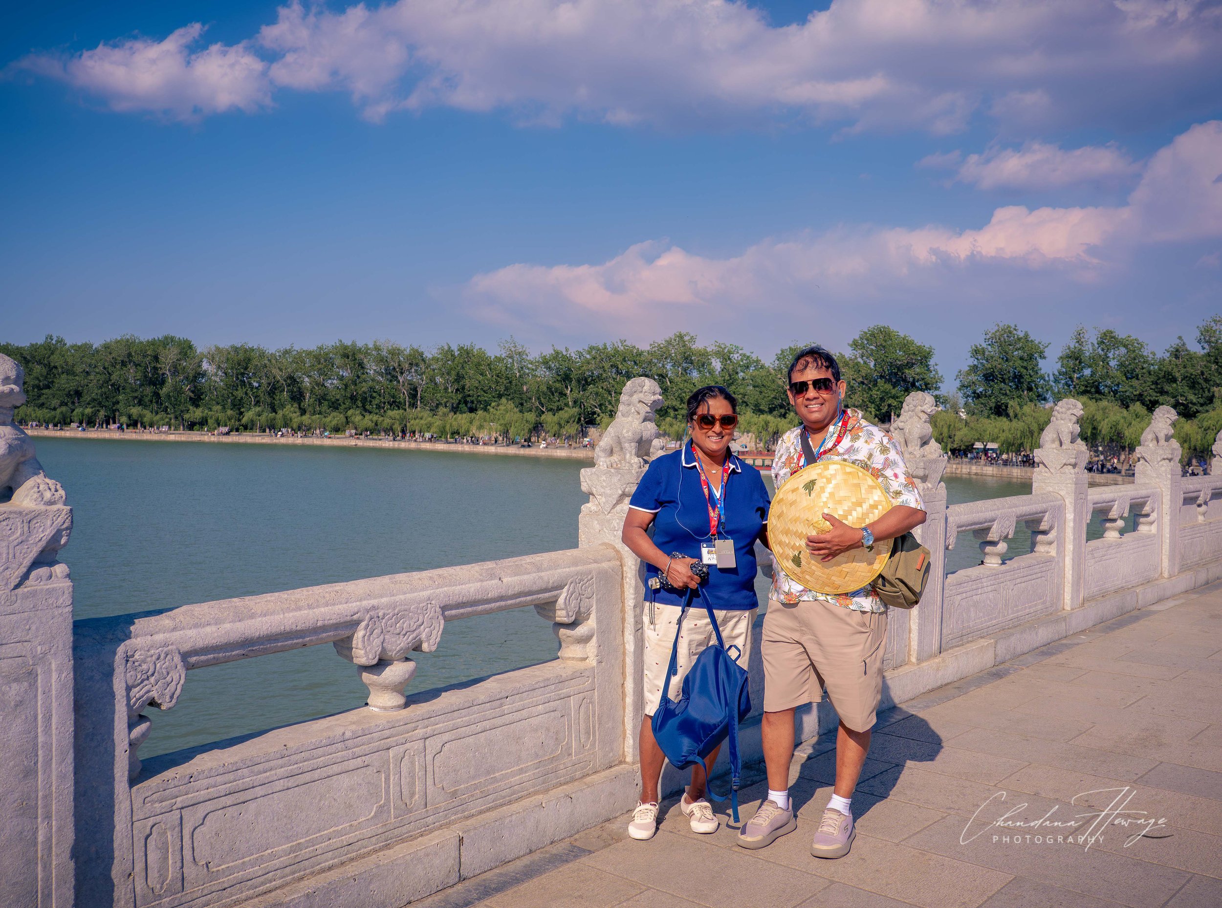 On the 17-arched Bridge. The picture was taken by Joe.