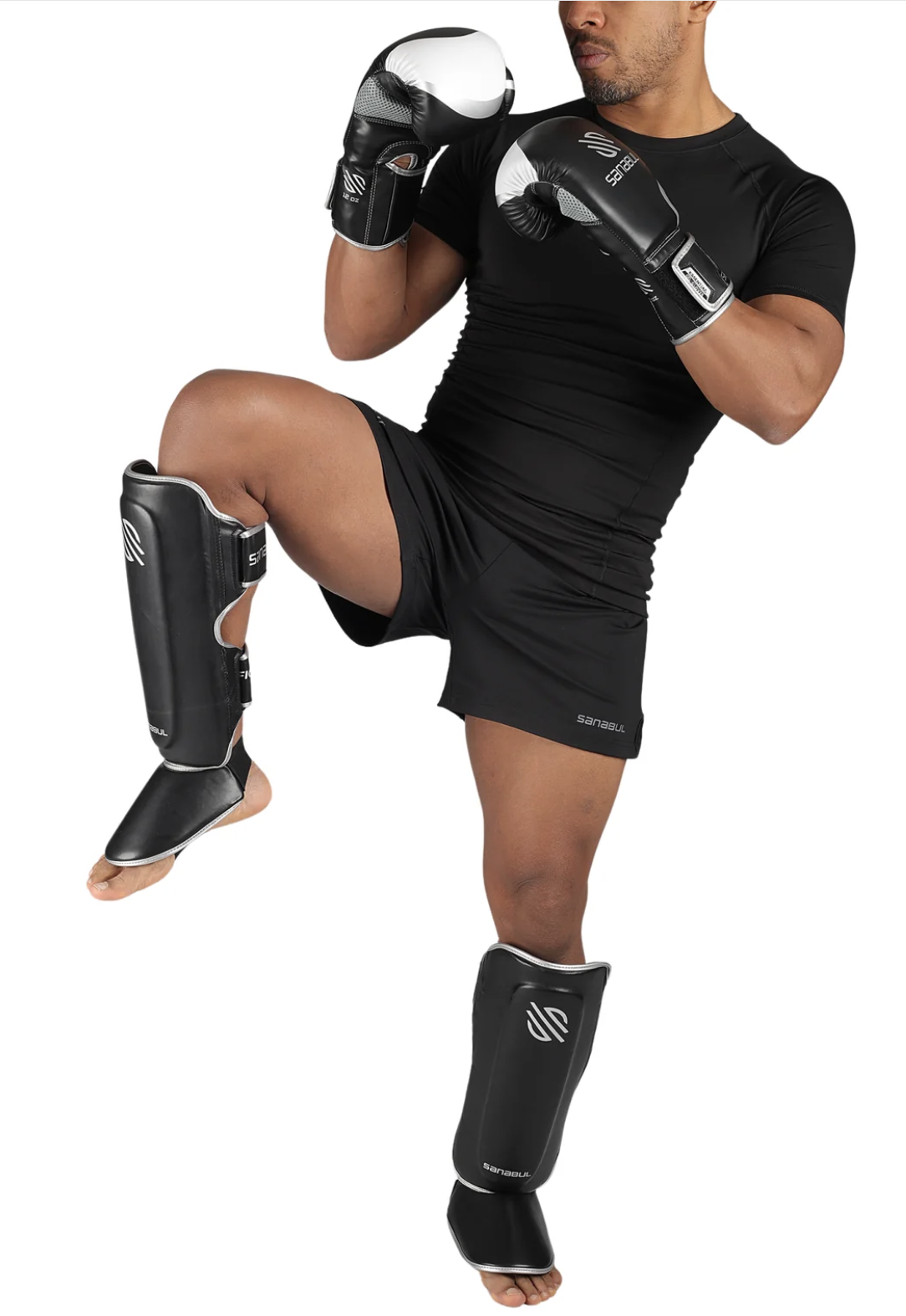 Sanabul Essential series gloves and shinguards.