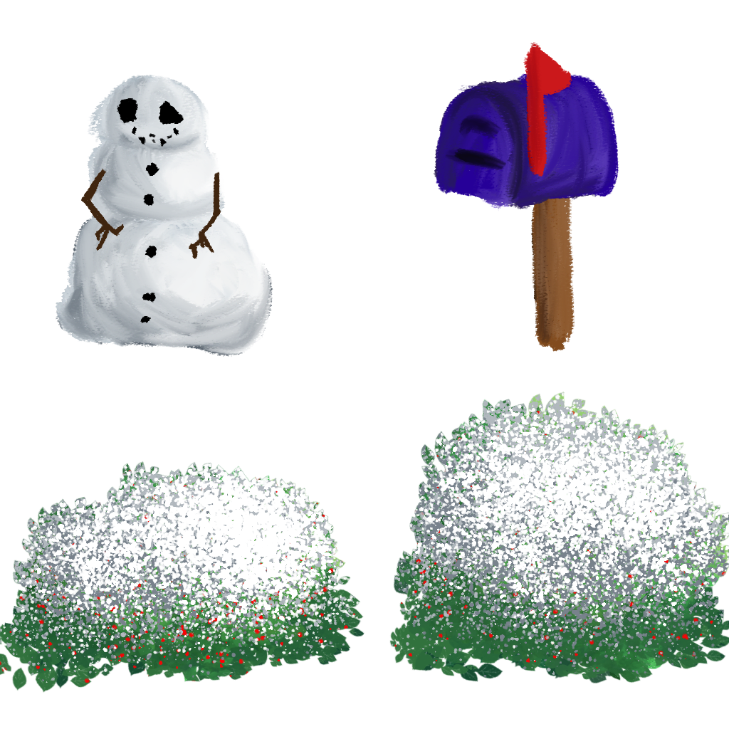 Sprite sheet 2 for 2D levels made with photoshop