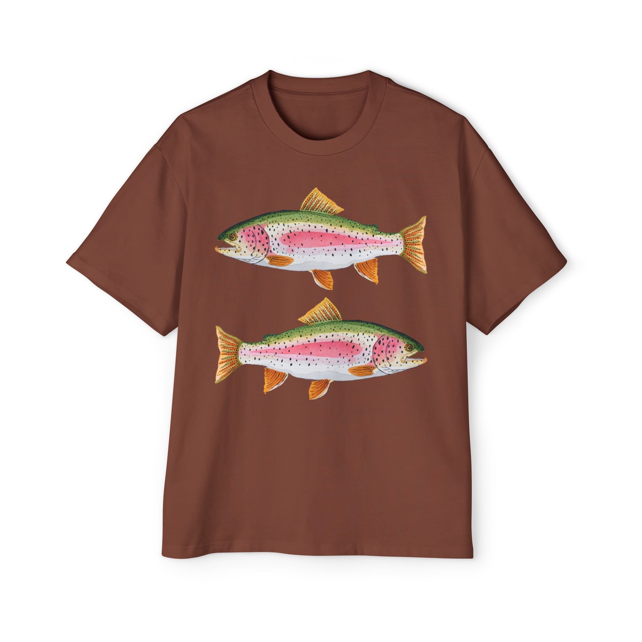 'Winnie's Rainbow Trout' Premium Heavy Oversized Tee