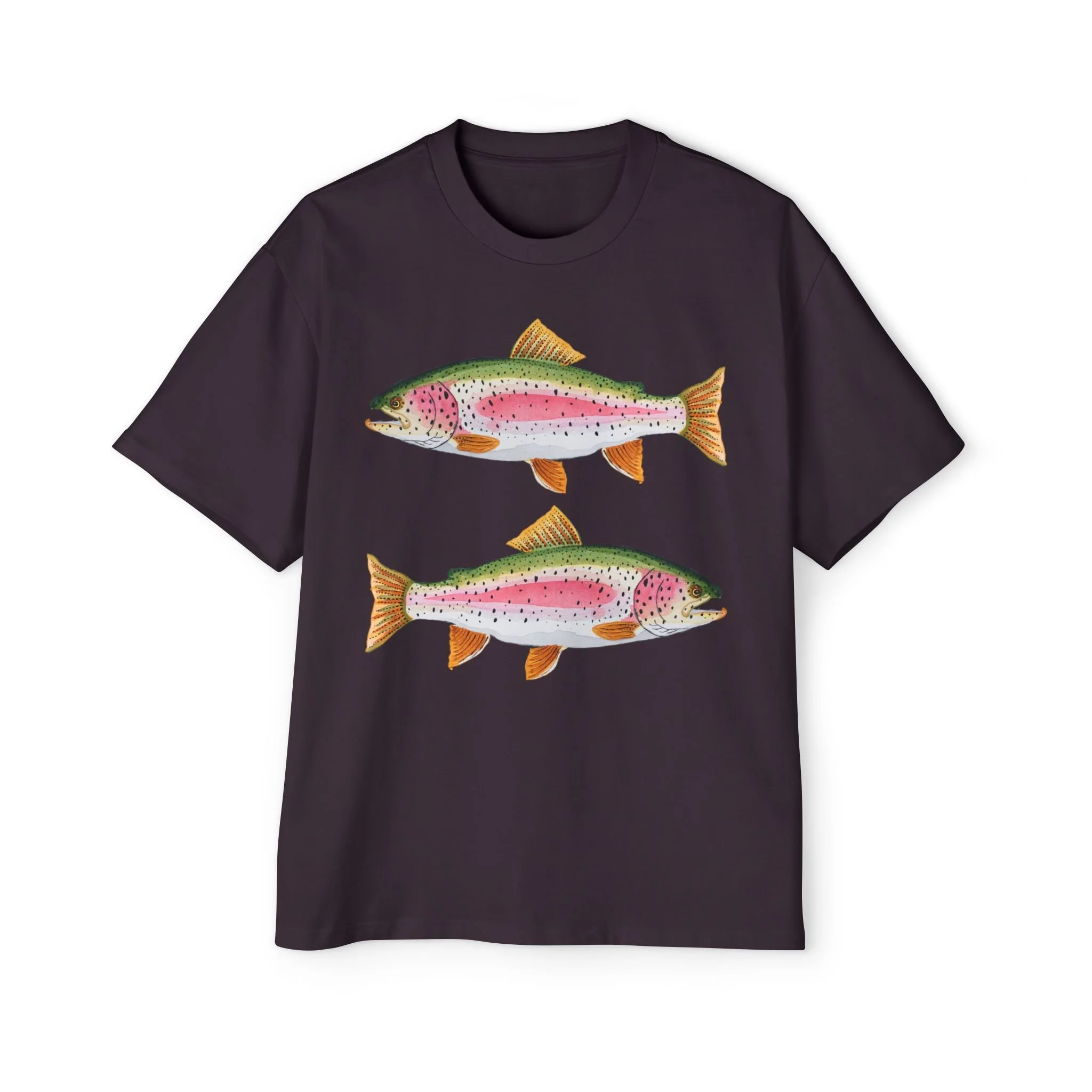 'Winnie's Rainbow Trout' Premium Heavy Oversized Tee