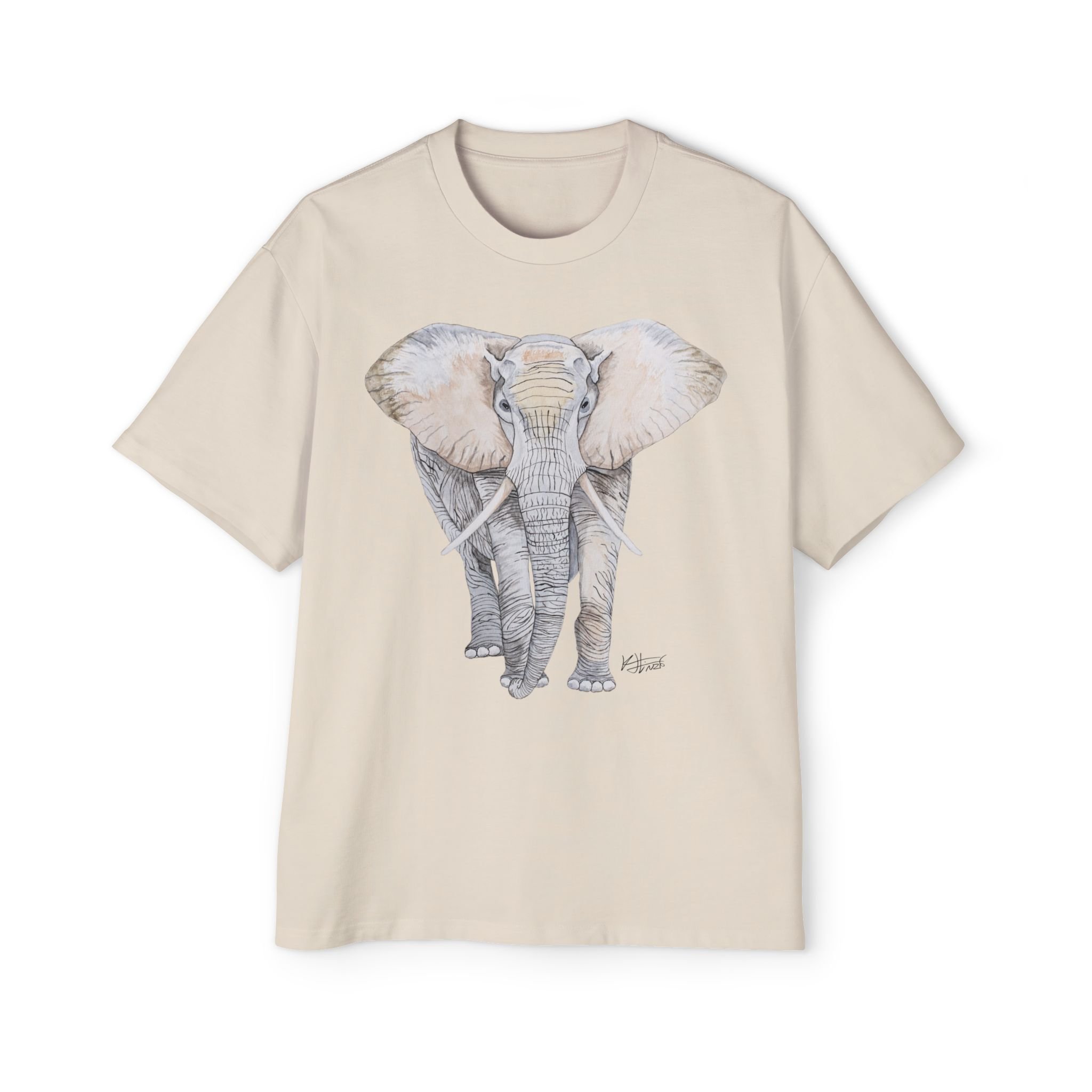 'Archer's Elephant' Premium Heavy Oversized Tee