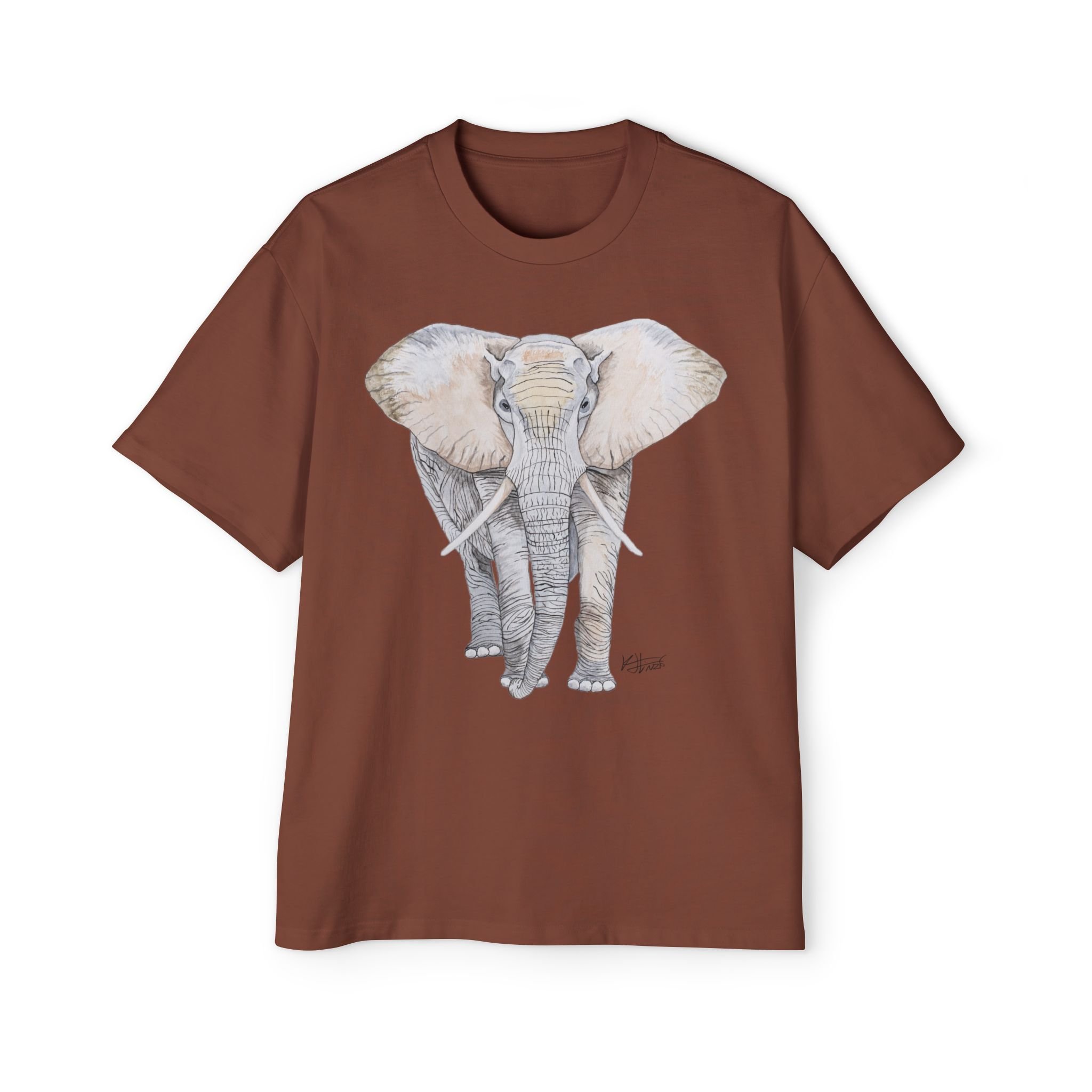 'Archer's Elephant' Premium Heavy Oversized Tee
