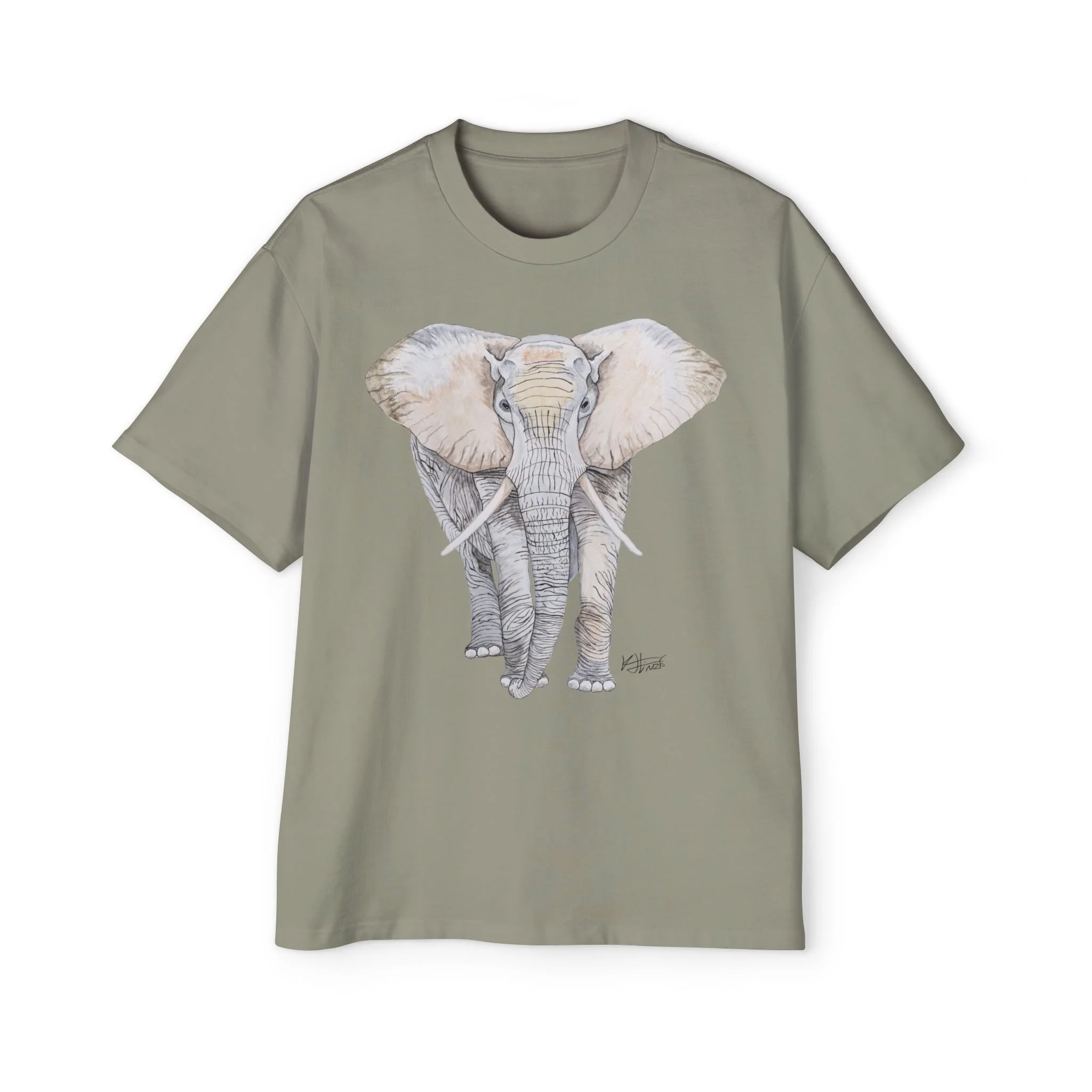 'Archer's Elephant' Premium Heavy Oversized Tee