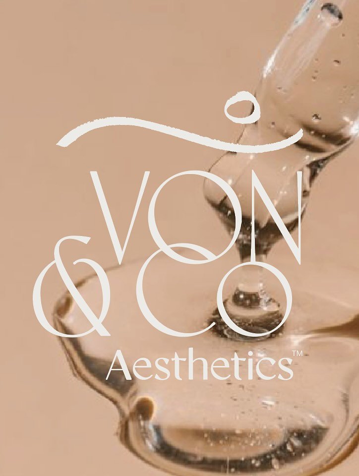 The brand mark we created as part of the identity for Von &amp; Co Aesthetics is organic in texture, conveys a sense of elegant calm, and has been recognized as both a person relaxing on their side or a sunset over the ocean. Yes please.

#logodesign