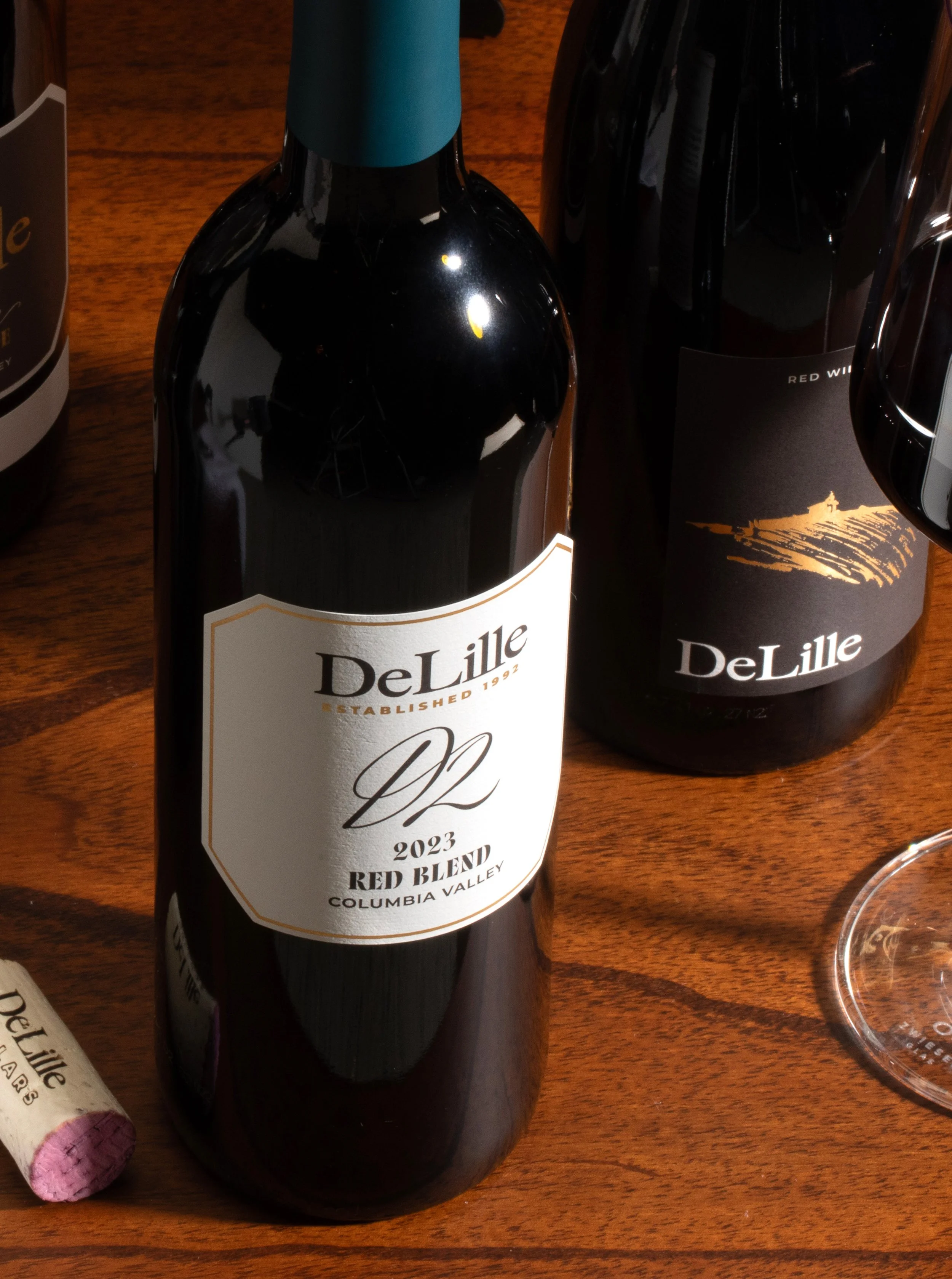 DeLille branding, identity design & packaging design across their portfolio of wines