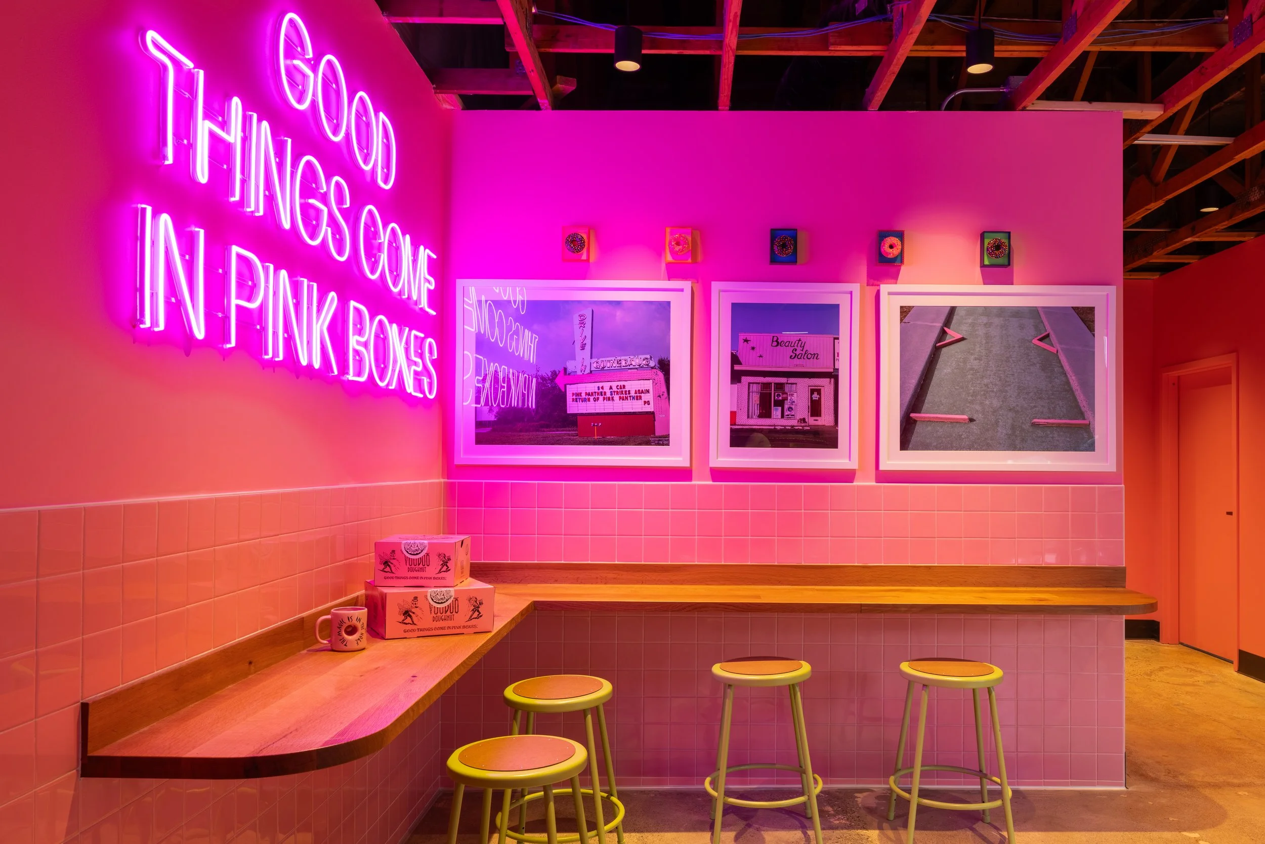 Bellevue, WA Voodoo Doughnuts location interior design by DWS Co.