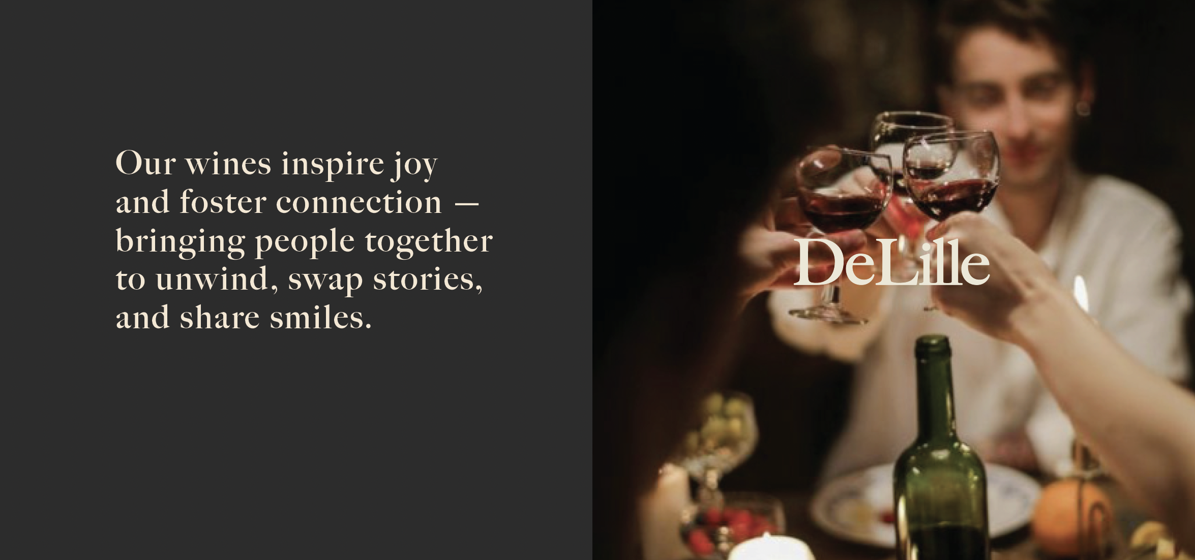 Branding & Packaging Design for DeLille Cellars. Project included brand strategy, positioning, brand guidelines & asset development and wine label / packaging design.