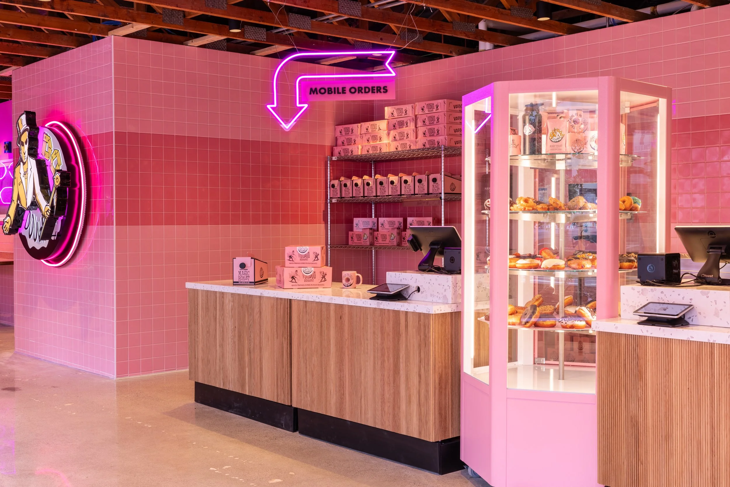 Bellevue, WA Voodoo Doughnuts location interior design by DWS Co.