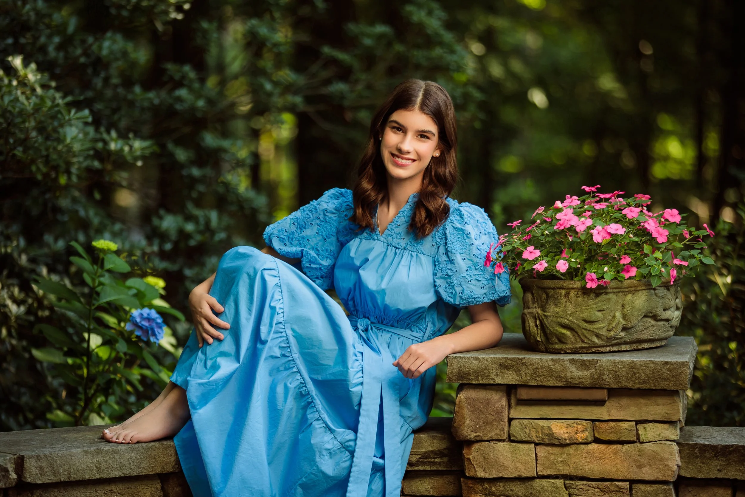 Class of 2027 senior photographed outdoors in Macon, Georgia