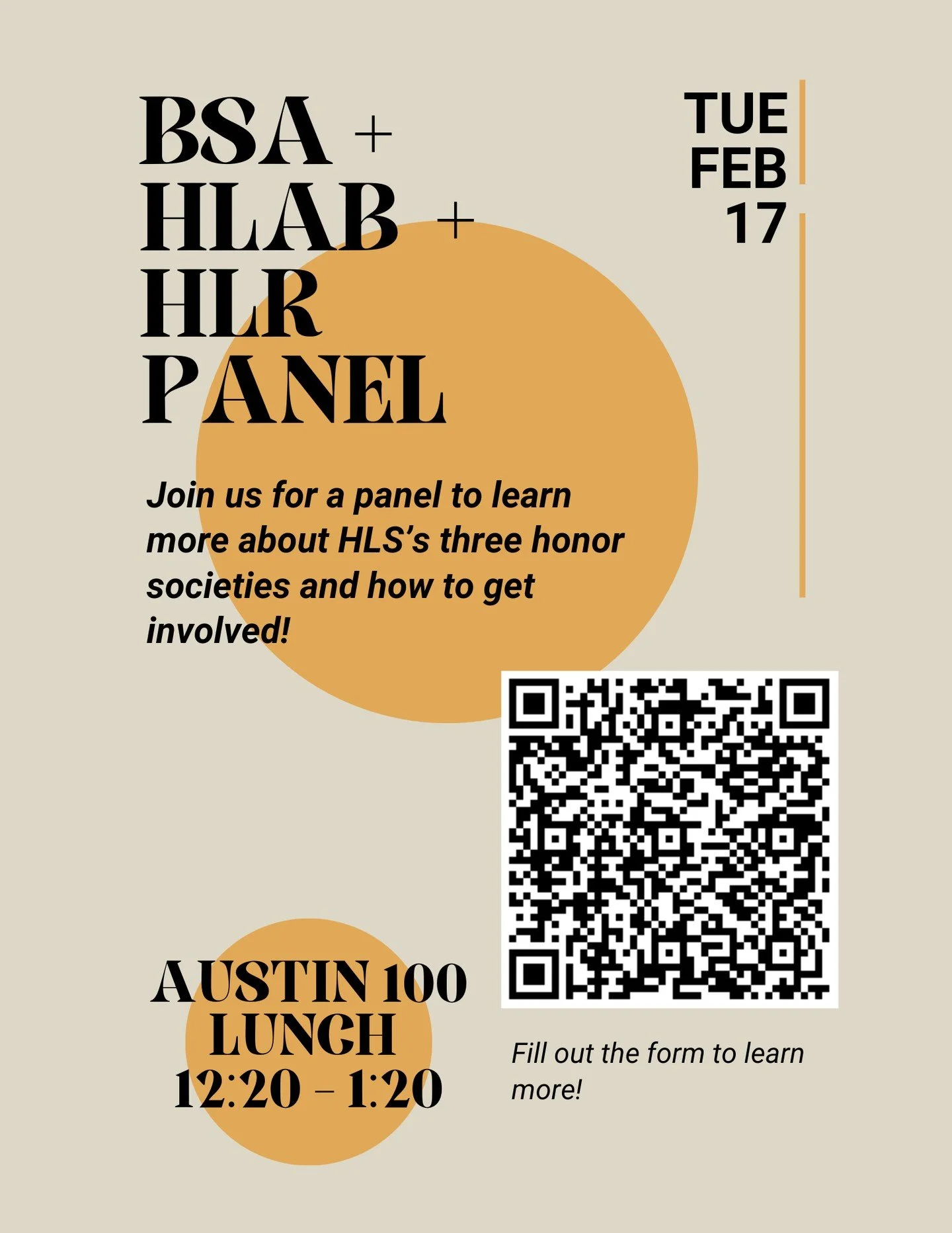 HLS 1Ls: HLAB recruiting season has officially begun! Come to tomorrow's kickoff lunch panel to learn more about the Bureau and meet current members. 🎉 See you there!