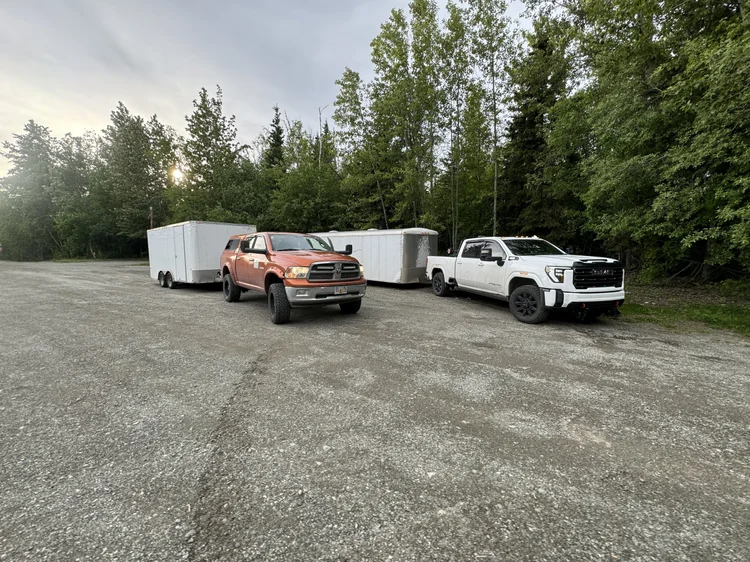 Both Snip&Clip Alaska trucks together