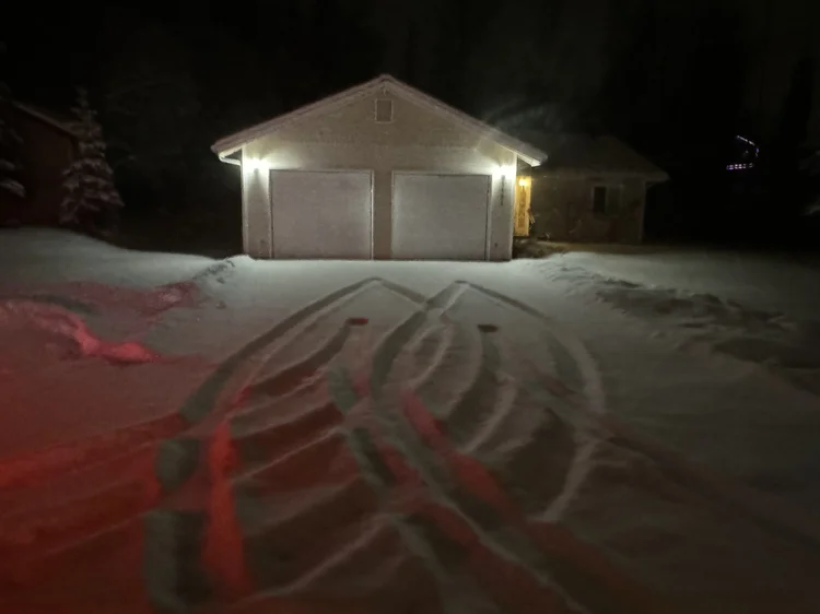Wasilla house before plowing