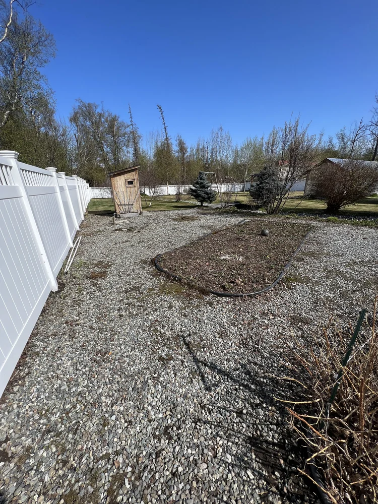 The same yard after its spring cleanup