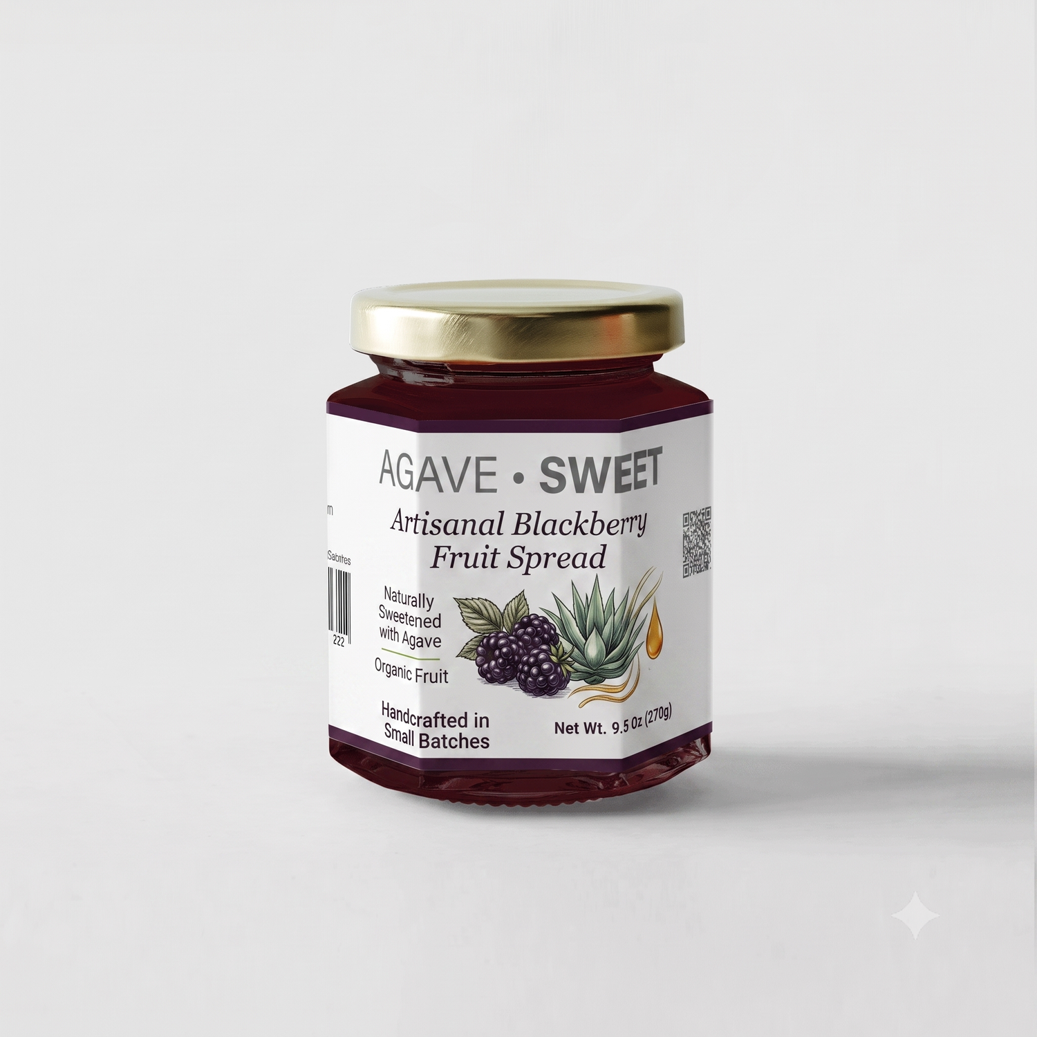 Blackberry fruit spread jar