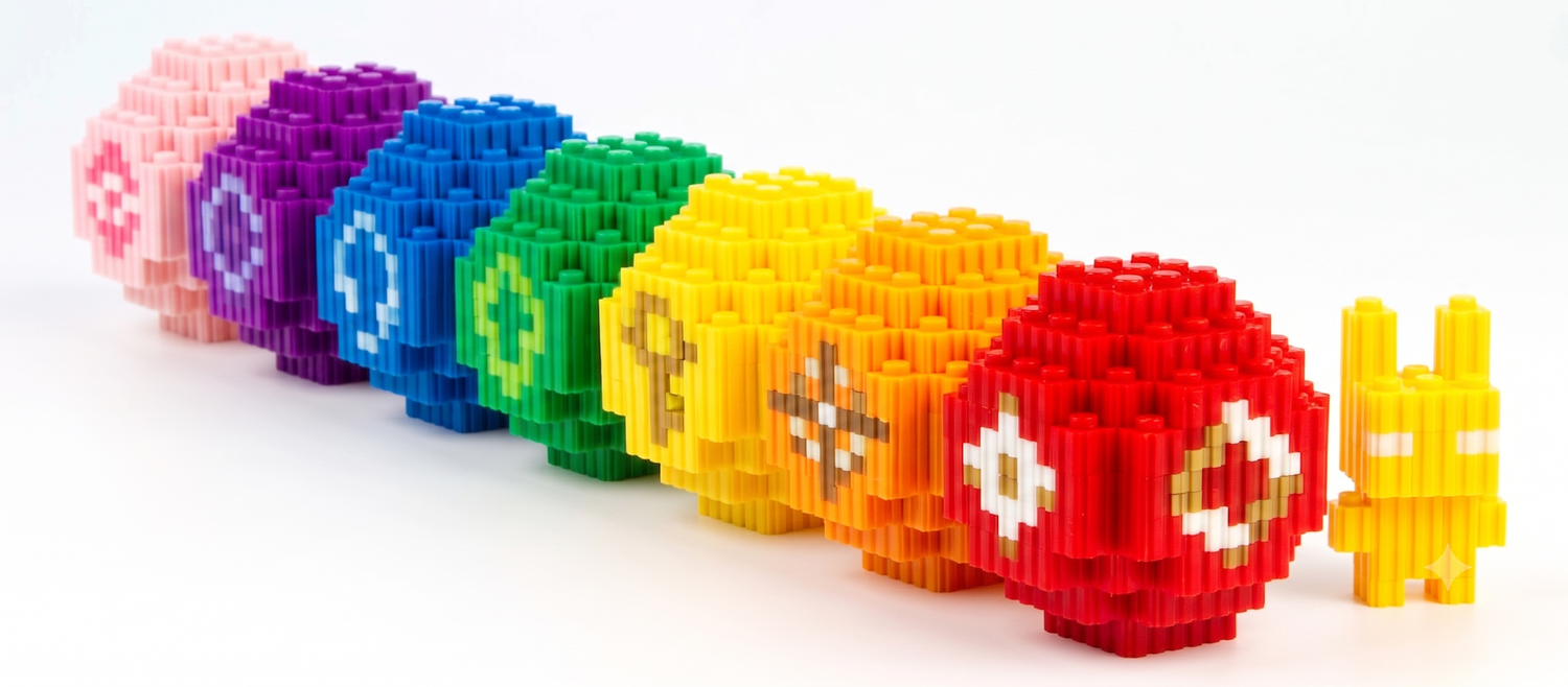 3D voxel Pix Brix builds