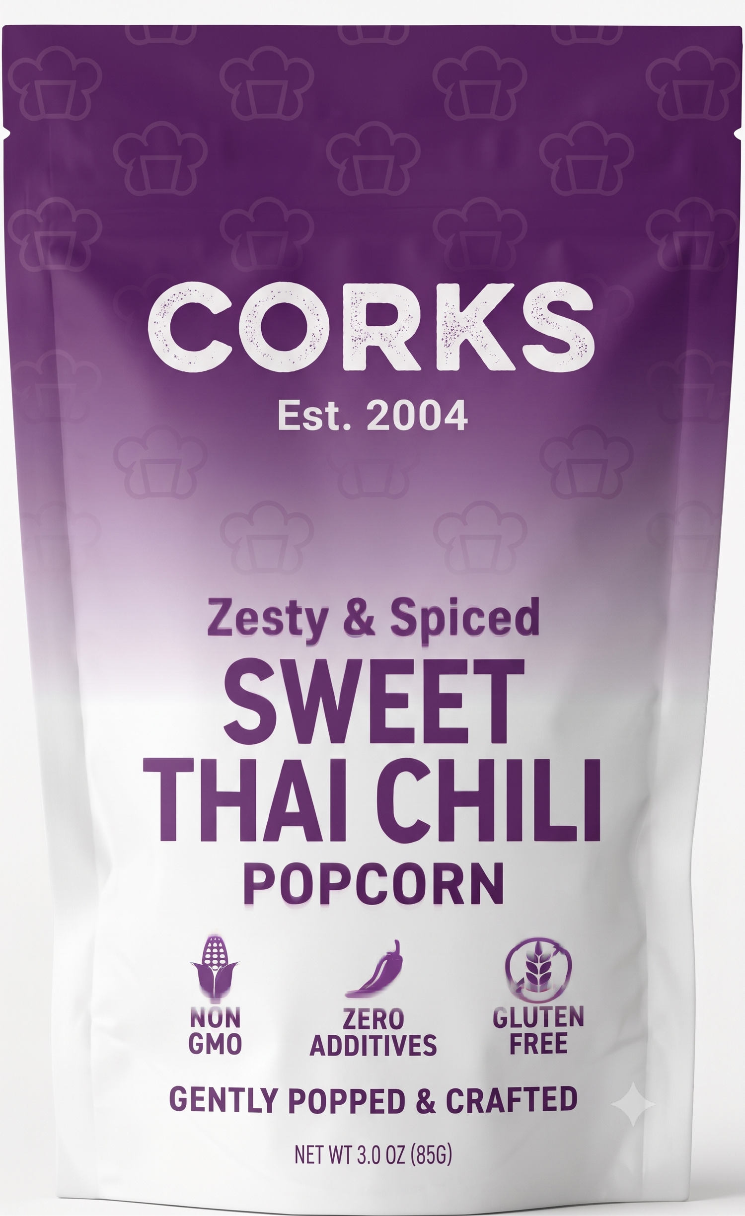 Corks flavored popcorn pouch