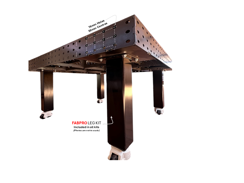 Welding Fixture Table Kit - 900mm x 1800mm x 6mm - includes leg kit ...