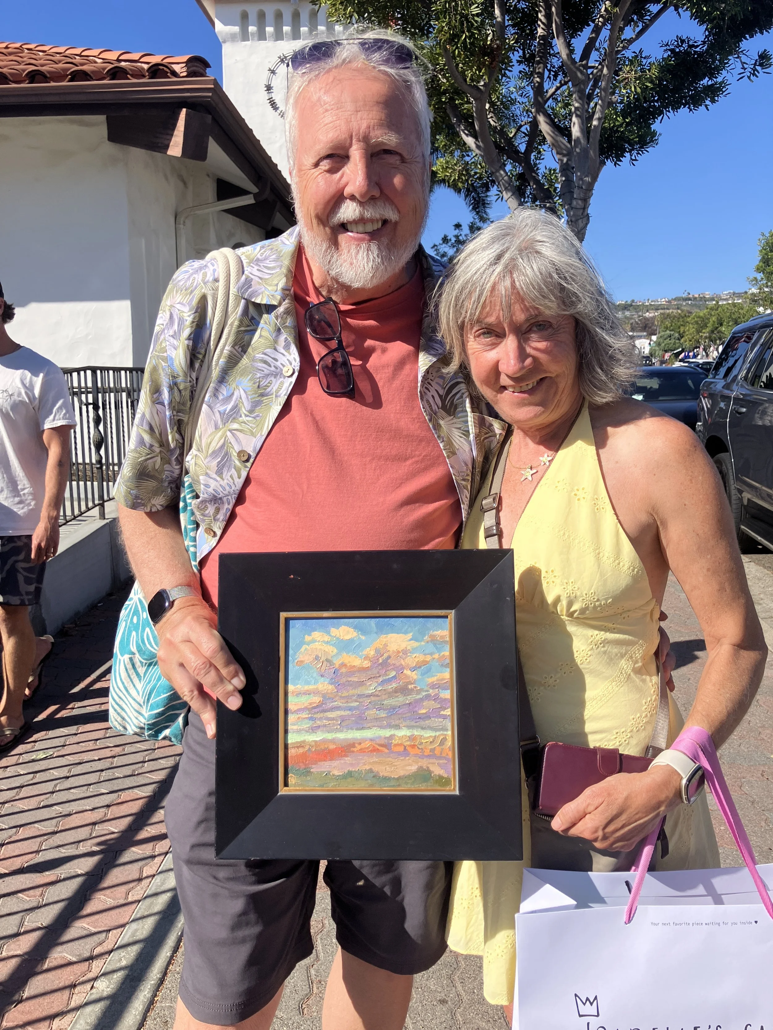 "It looks great.  And will always remind me of the wonderful day we had" -  Del Mar, California