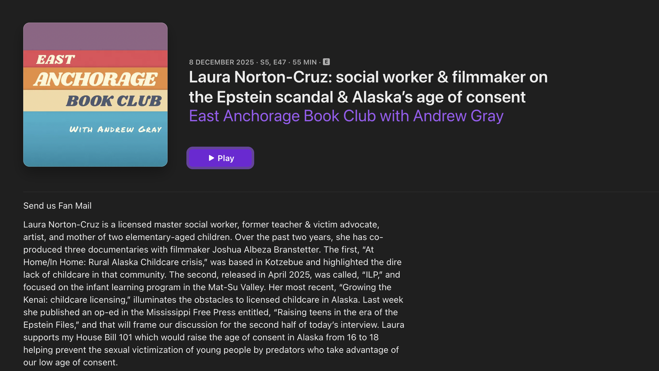 East Anchorage Book Club with Rep. Andrew Gray, December 2025
