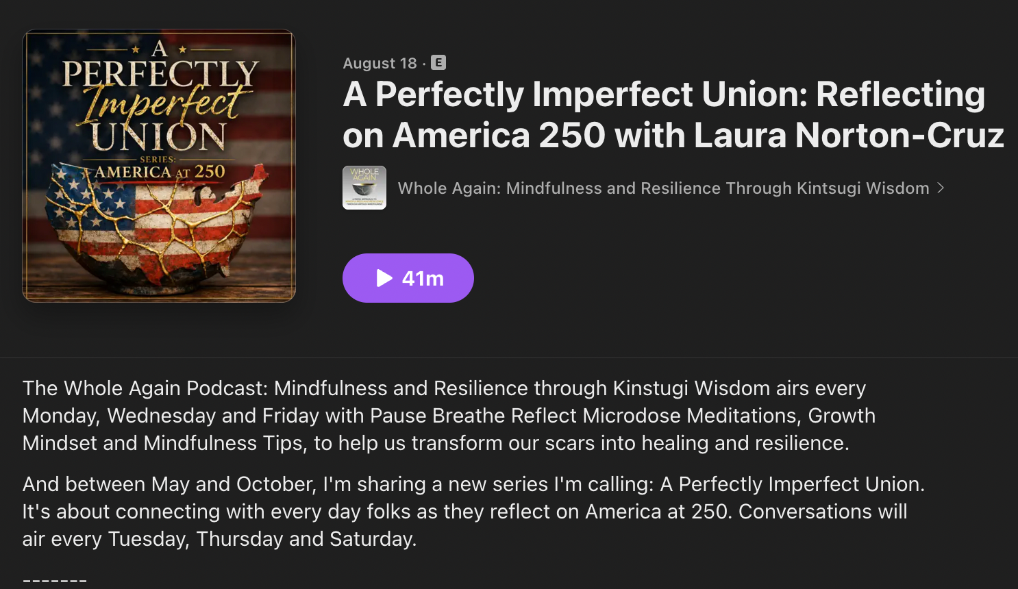 "A Perfectly Imperfect Union: Reflecting on America 250," August 2026